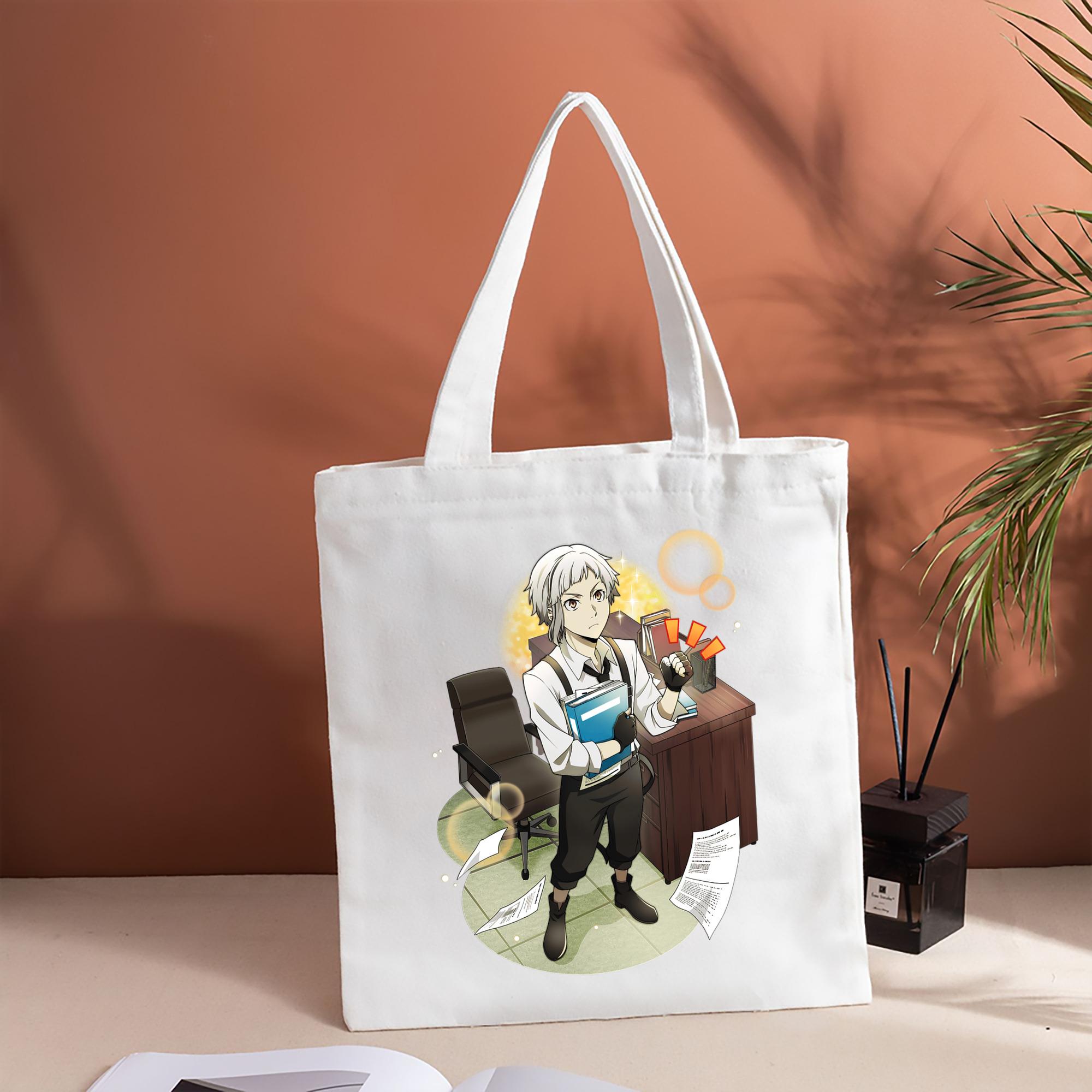 文豪ストレイドッグス Bungo Stray Dogs 縦型キャンバス生地手提げバッグ　トートバッグ