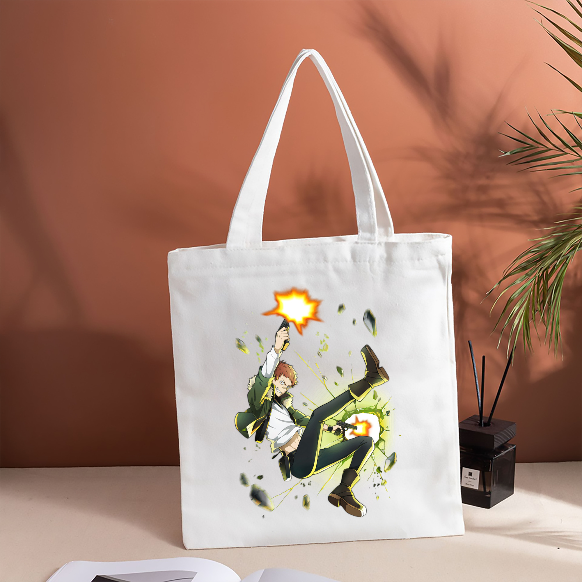 文豪ストレイドッグス Bungo Stray Dogs 縦型キャンバス生地手提げバッグ　トートバッグ