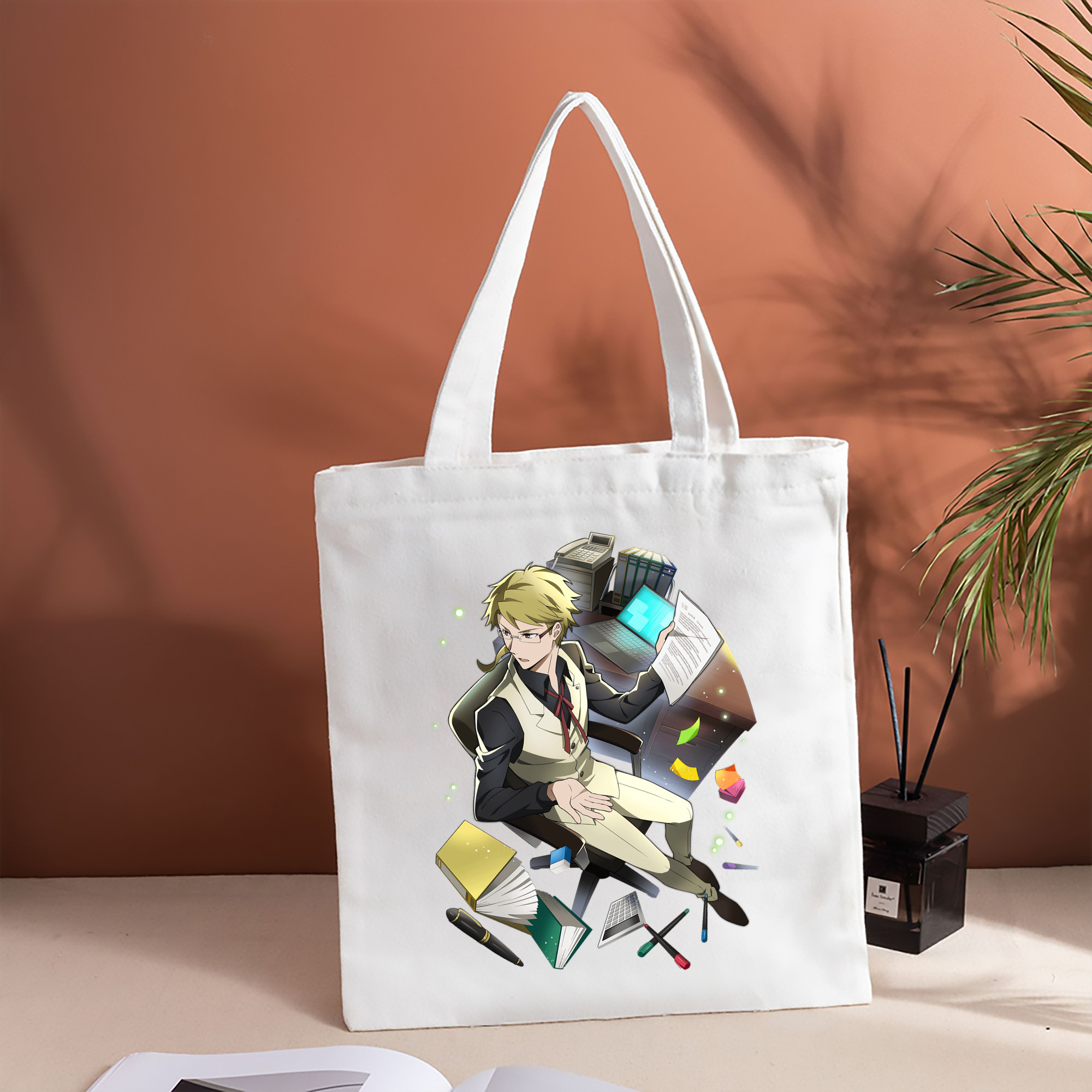 文豪ストレイドッグス Bungo Stray Dogs 縦型キャンバス生地手提げバッグ　トートバッグ