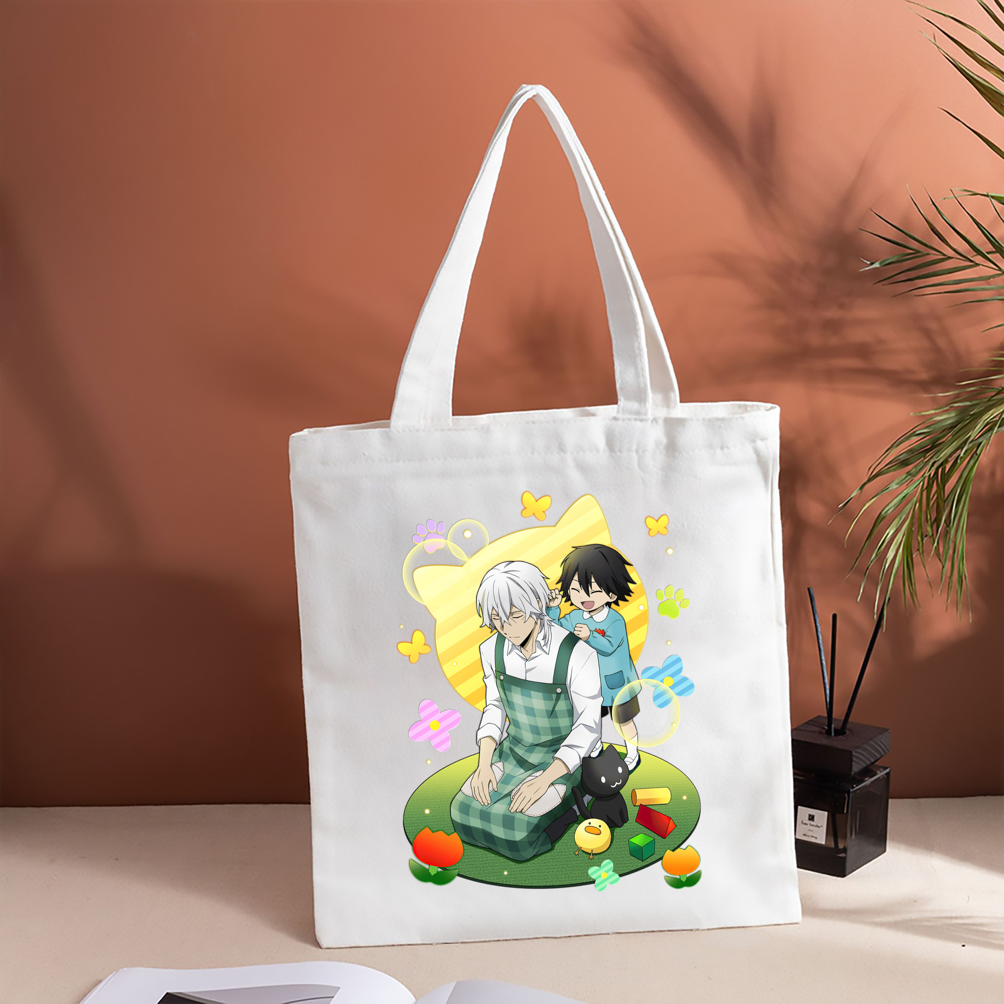 文豪ストレイドッグス Bungo Stray Dogs 縦型キャンバス生地手提げバッグ　トートバッグ