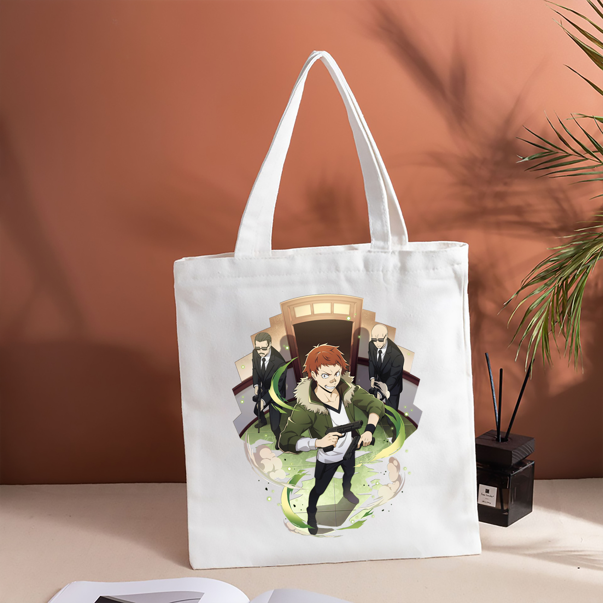 文豪ストレイドッグス Bungo Stray Dogs 縦型キャンバス生地手提げバッグ　トートバッグ