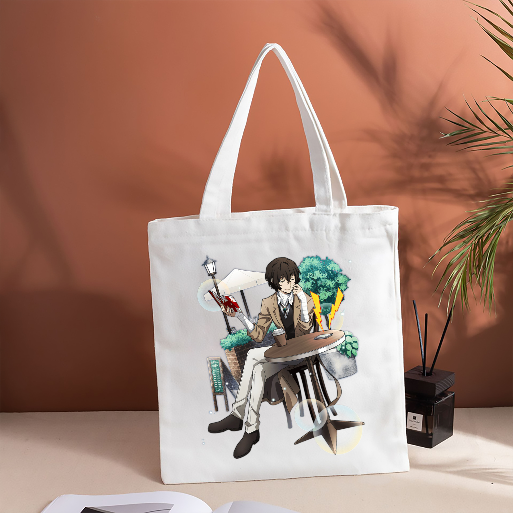 文豪ストレイドッグス Bungo Stray Dogs 縦型キャンバス生地手提げバッグ　トートバッグ