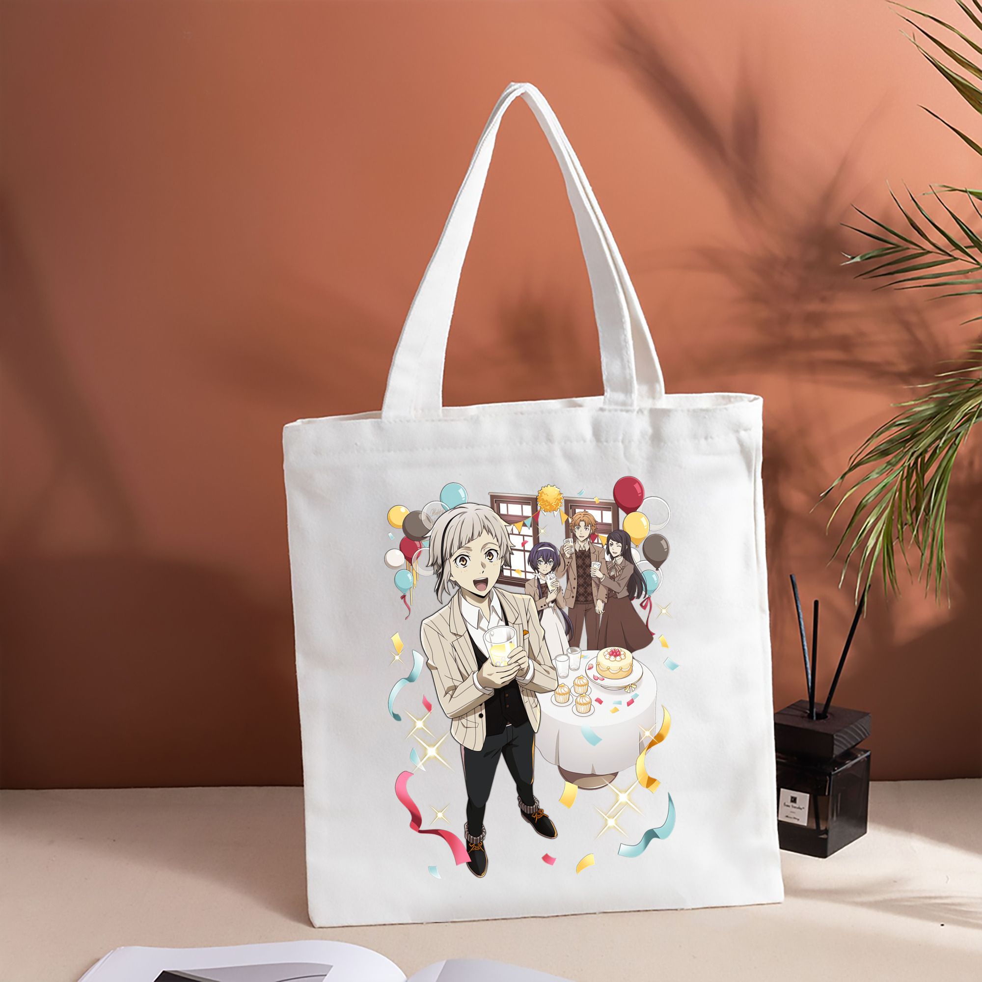 文豪ストレイドッグス Bungo Stray Dogs 縦型キャンバス生地手提げバッグ　トートバッグ