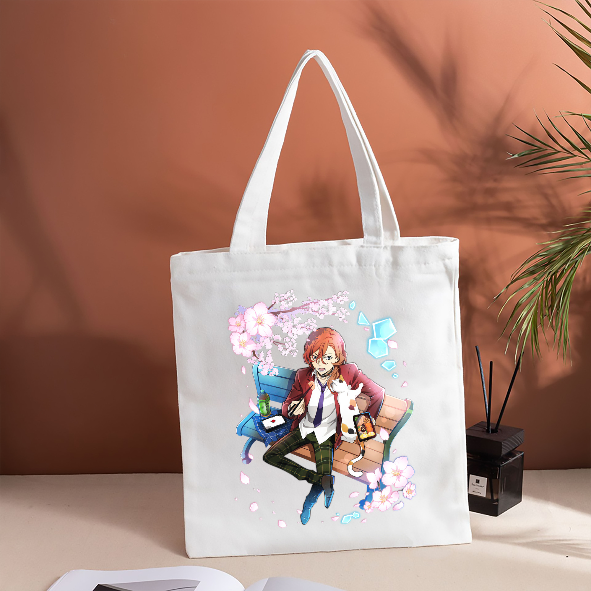 文豪ストレイドッグス Bungo Stray Dogs 縦型キャンバス生地手提げバッグ　トートバッグ