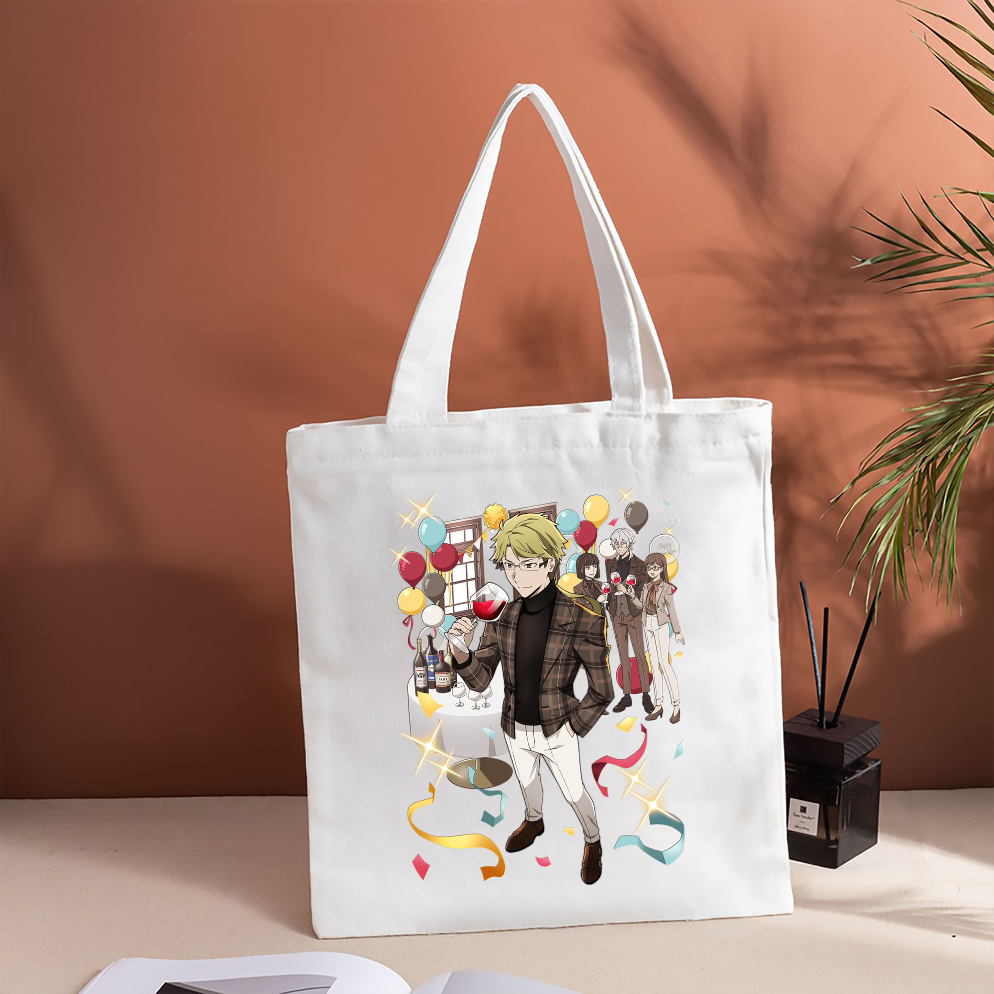 文豪ストレイドッグス Bungo Stray Dogs 縦型キャンバス生地手提げバッグ　トートバッグ