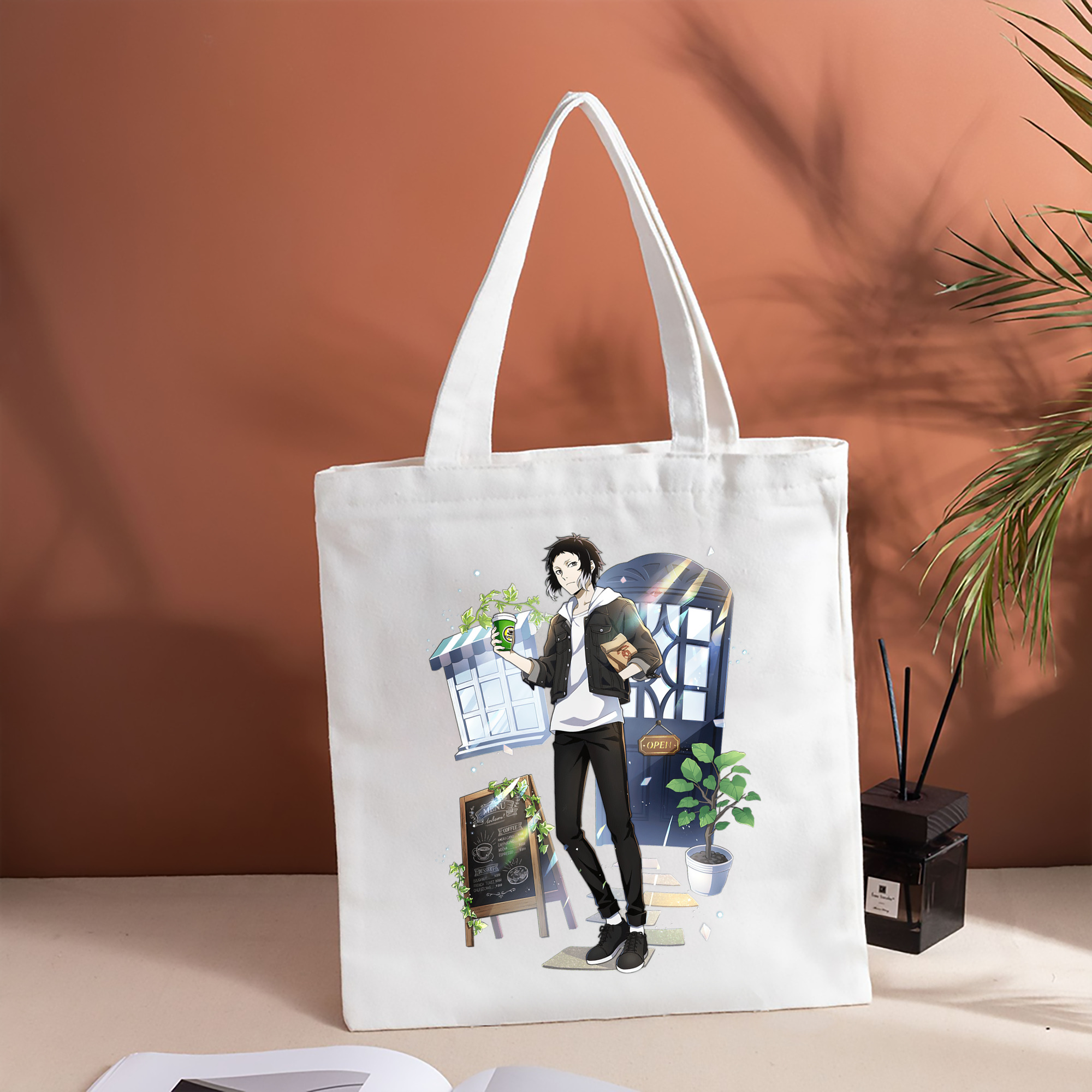 文豪ストレイドッグス Bungo Stray Dogs 縦型キャンバス生地手提げバッグ　トートバッグ