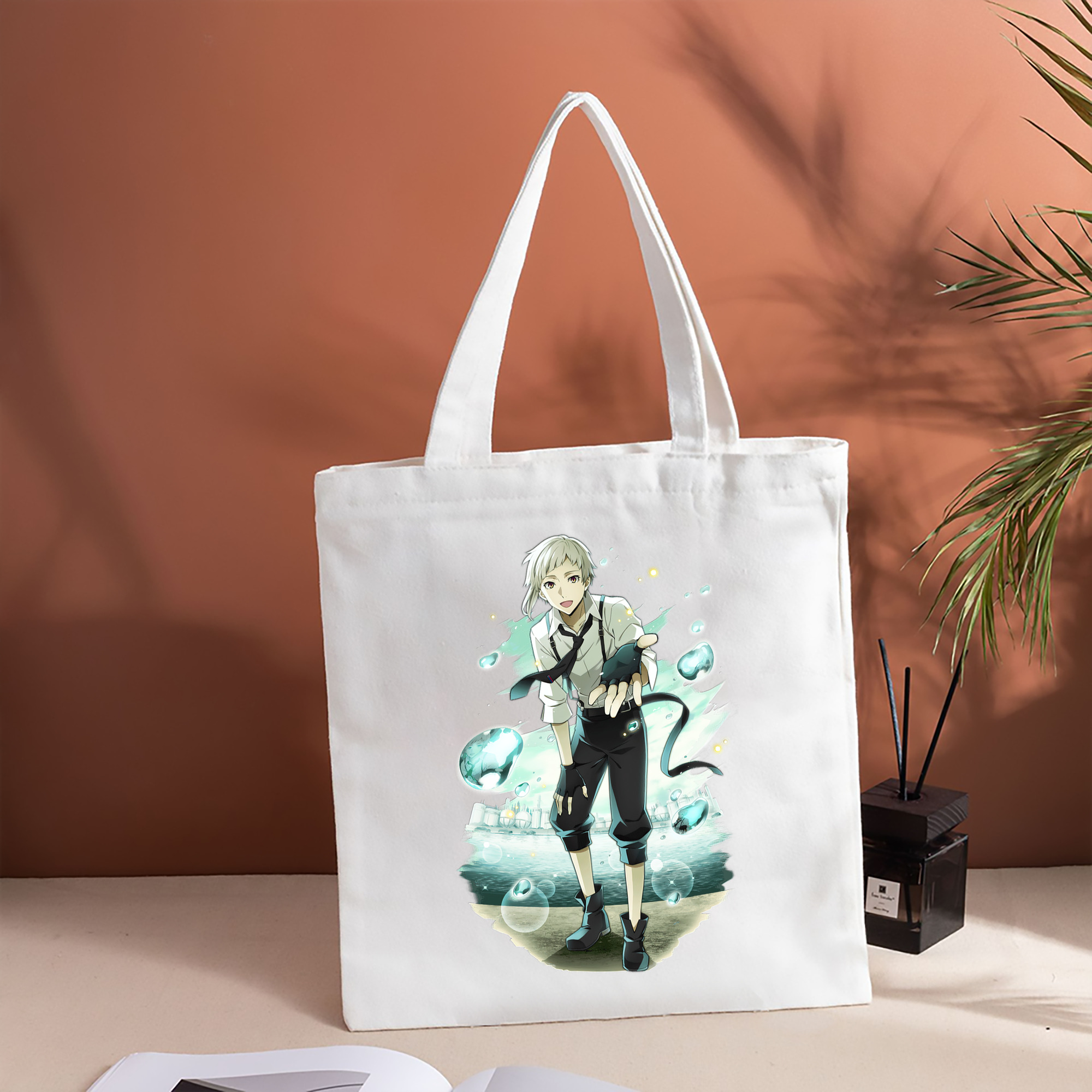 文豪ストレイドッグス Bungo Stray Dogs 縦型キャンバス生地手提げバッグ　トートバッグ