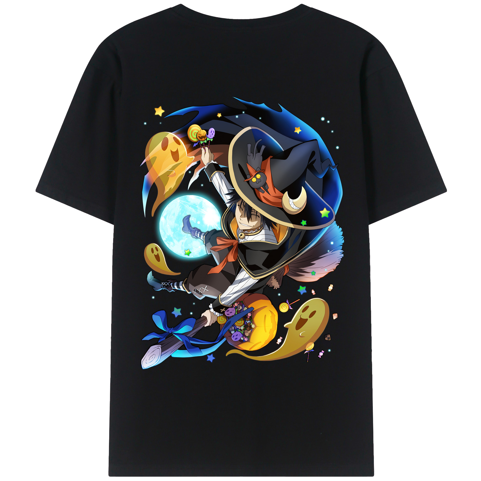（画像用） 文豪ストレイドッグス Bungo Stray Dogs 綿100％ メンズ半袖Tシャツ（バックプリント） 通気性