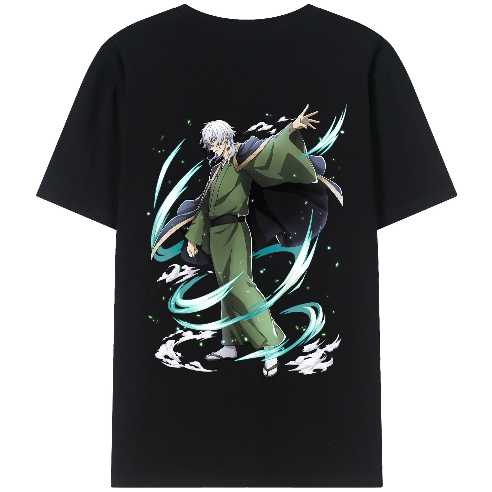 （画像用） 文豪ストレイドッグス Bungo Stray Dogs 綿100％ メンズ半袖Tシャツ（バックプリント） 通気性