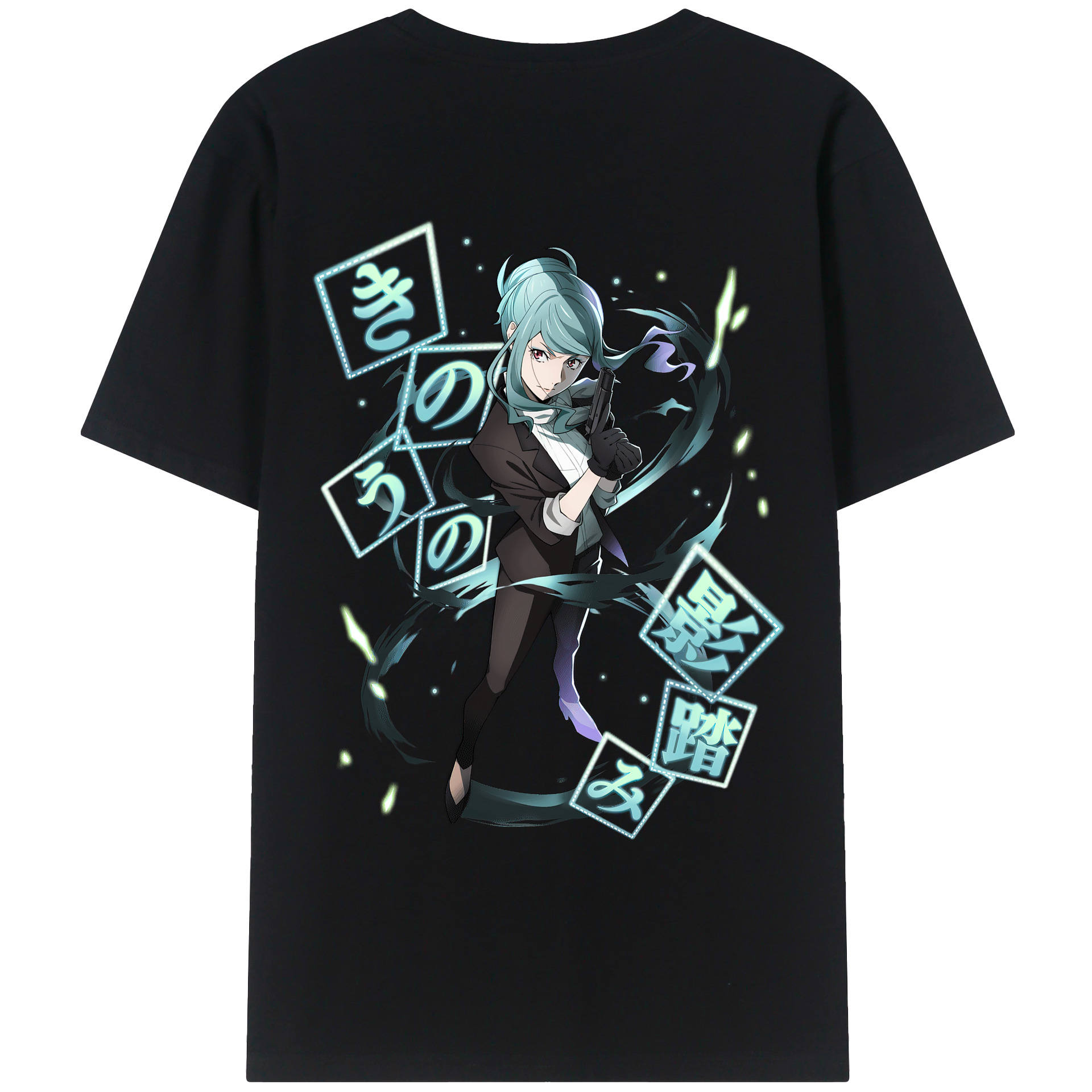 （画像用） 文豪ストレイドッグス Bungo Stray Dogs 綿100％ メンズ半袖Tシャツ（バックプリント） 通気性