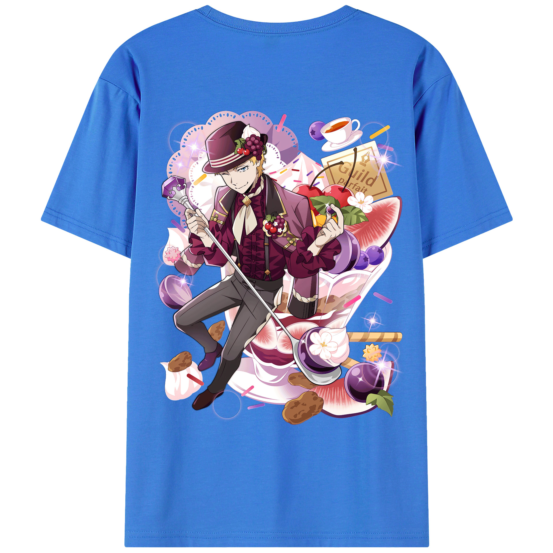 （画像用） 文豪ストレイドッグス Bungo Stray Dogs 綿100％ メンズ半袖Tシャツ（バックプリント） 通気性