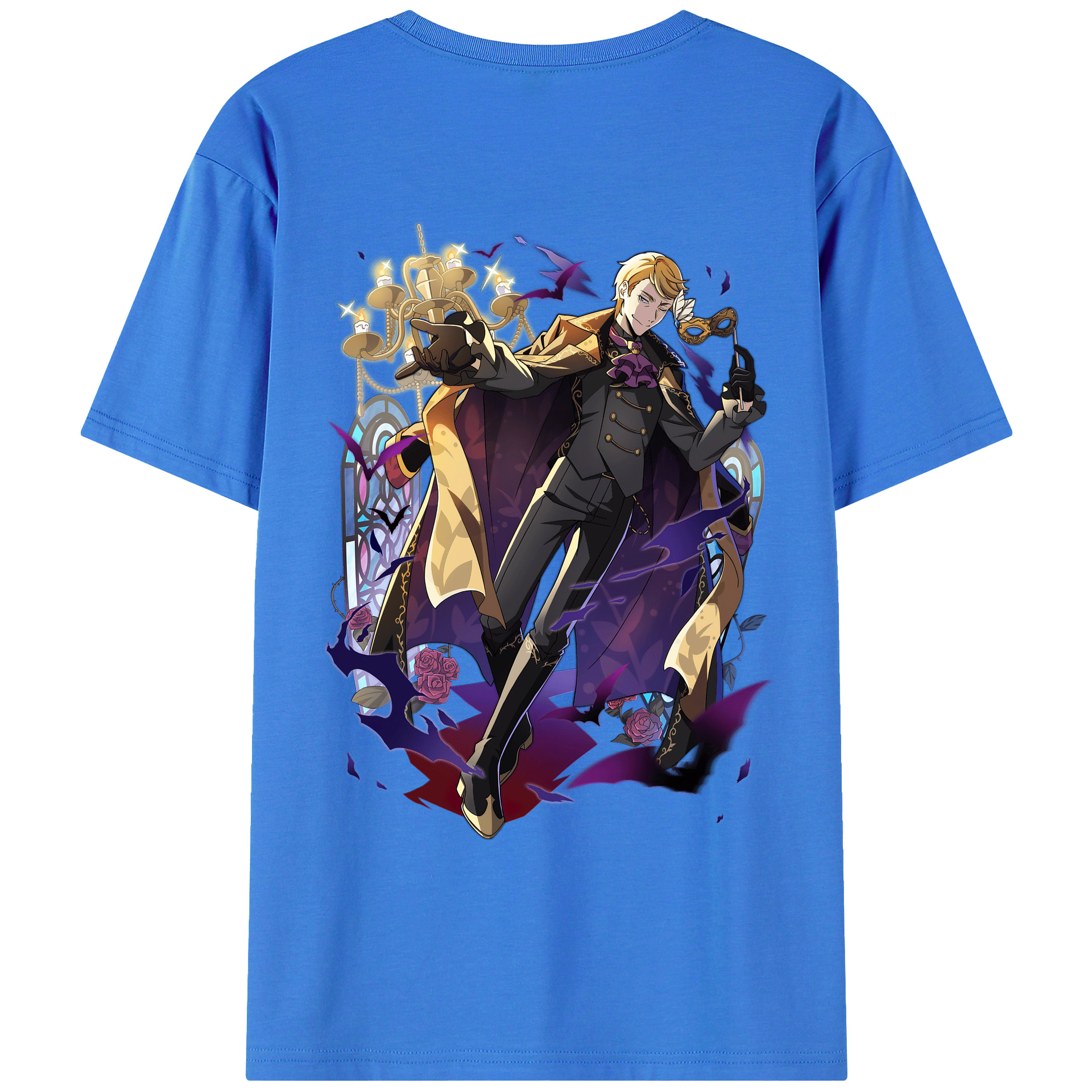 （画像用） 文豪ストレイドッグス Bungo Stray Dogs 綿100％ メンズ半袖Tシャツ（バックプリント） 通気性