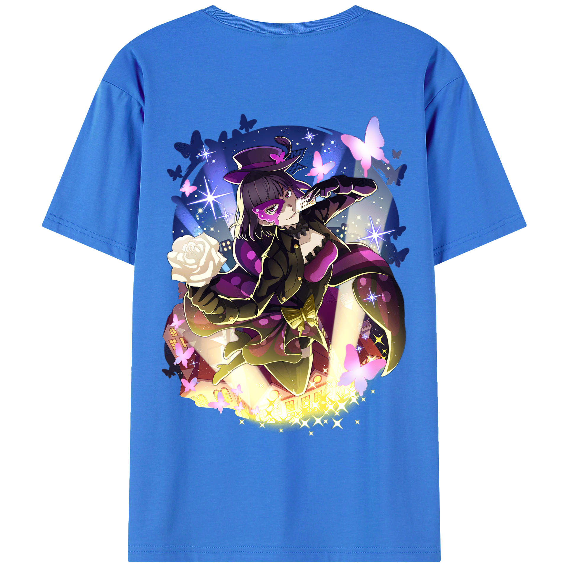 （画像用） 文豪ストレイドッグス Bungo Stray Dogs 綿100％ メンズ半袖Tシャツ（バックプリント） 通気性