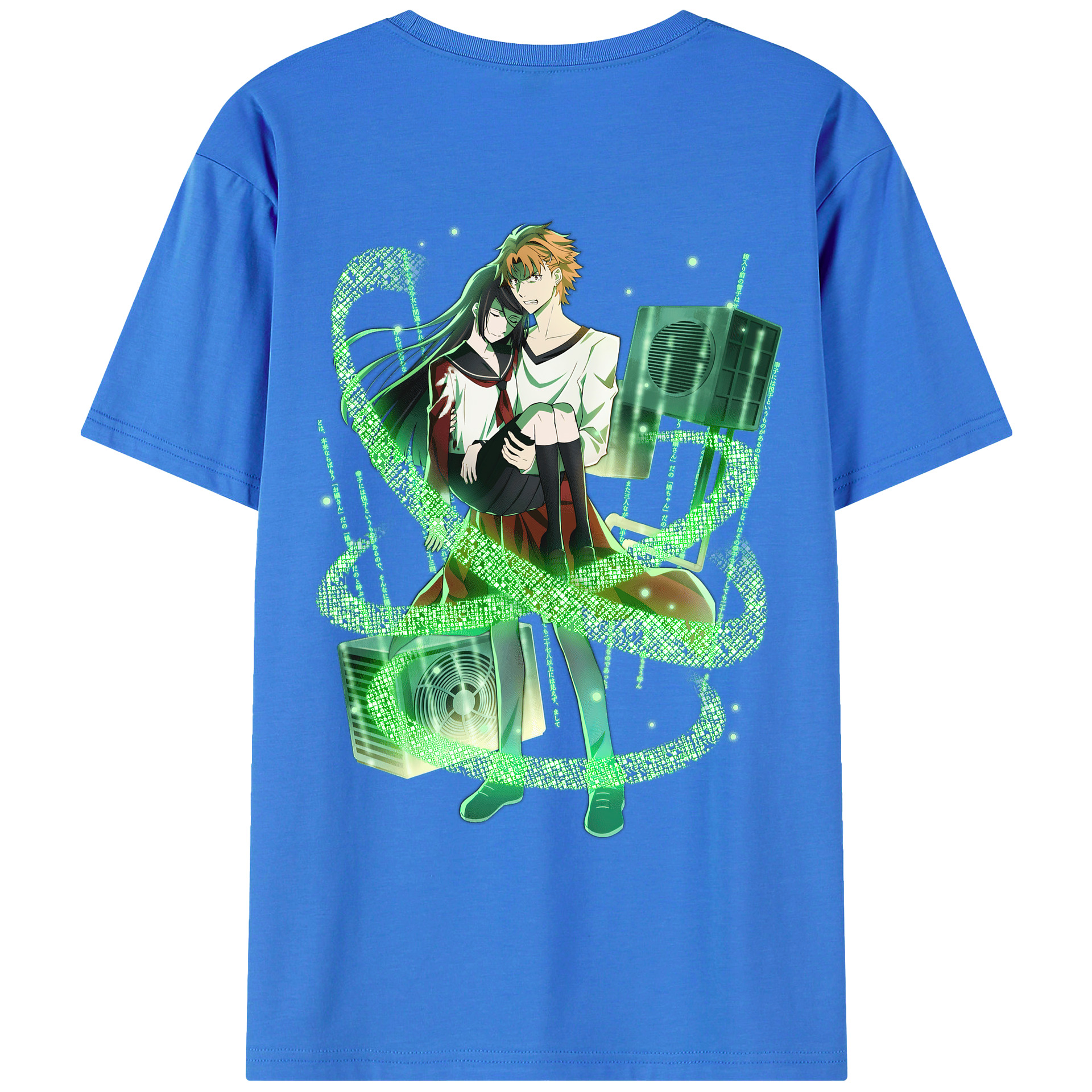 （画像用） 文豪ストレイドッグス Bungo Stray Dogs 綿100％ メンズ半袖Tシャツ（バックプリント） 通気性