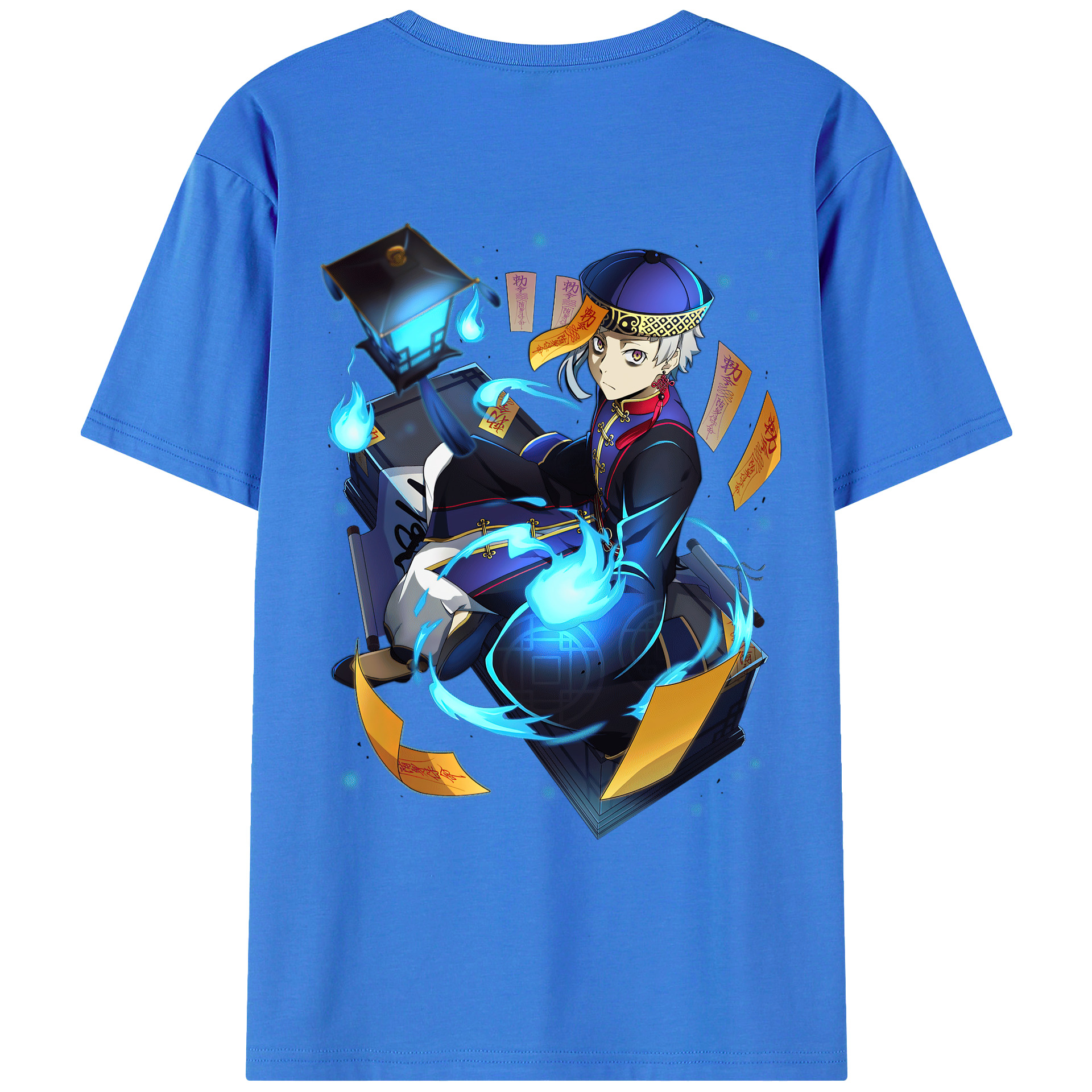 （画像用） 文豪ストレイドッグス Bungo Stray Dogs 綿100％ メンズ半袖Tシャツ（バックプリント） 通気性