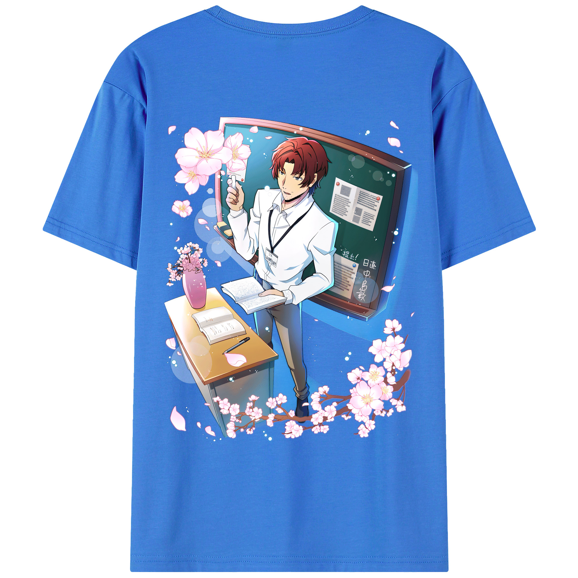 （画像用） 文豪ストレイドッグス Bungo Stray Dogs 綿100％ メンズ半袖Tシャツ（バックプリント） 通気性