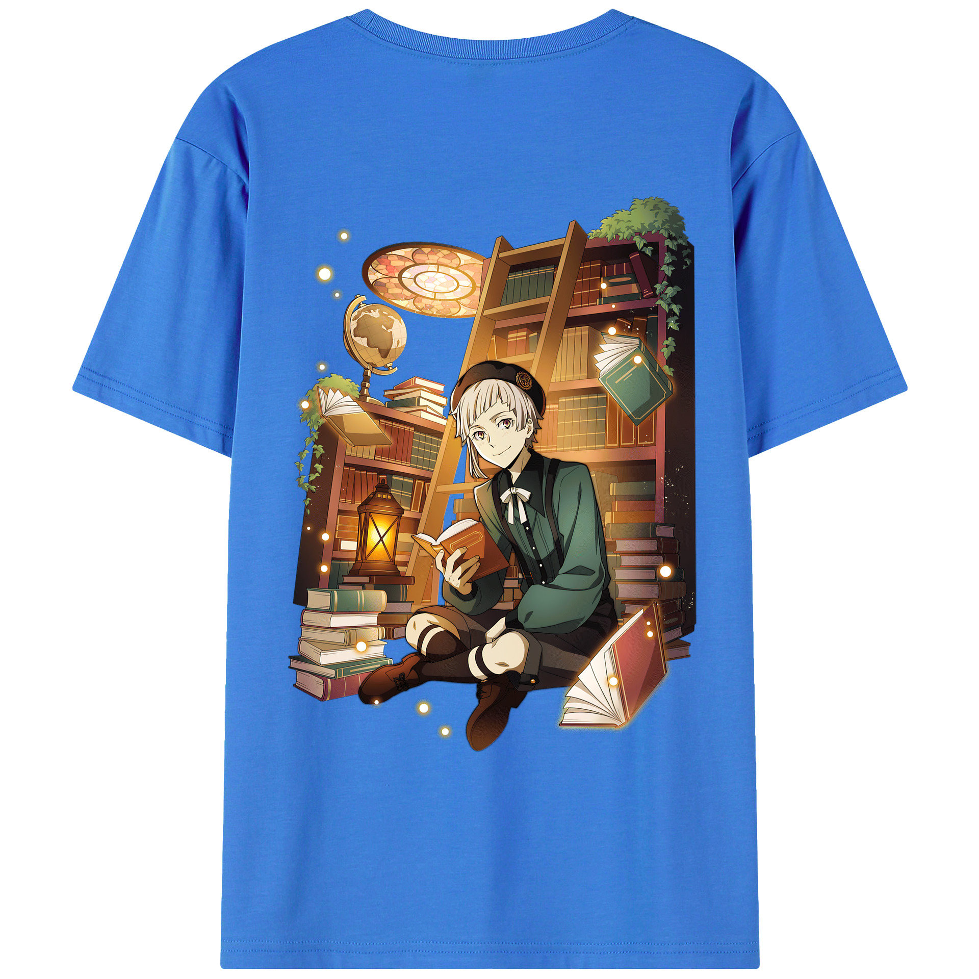 （画像用） 文豪ストレイドッグス Bungo Stray Dogs 綿100％ メンズ半袖Tシャツ（バックプリント） 通気性