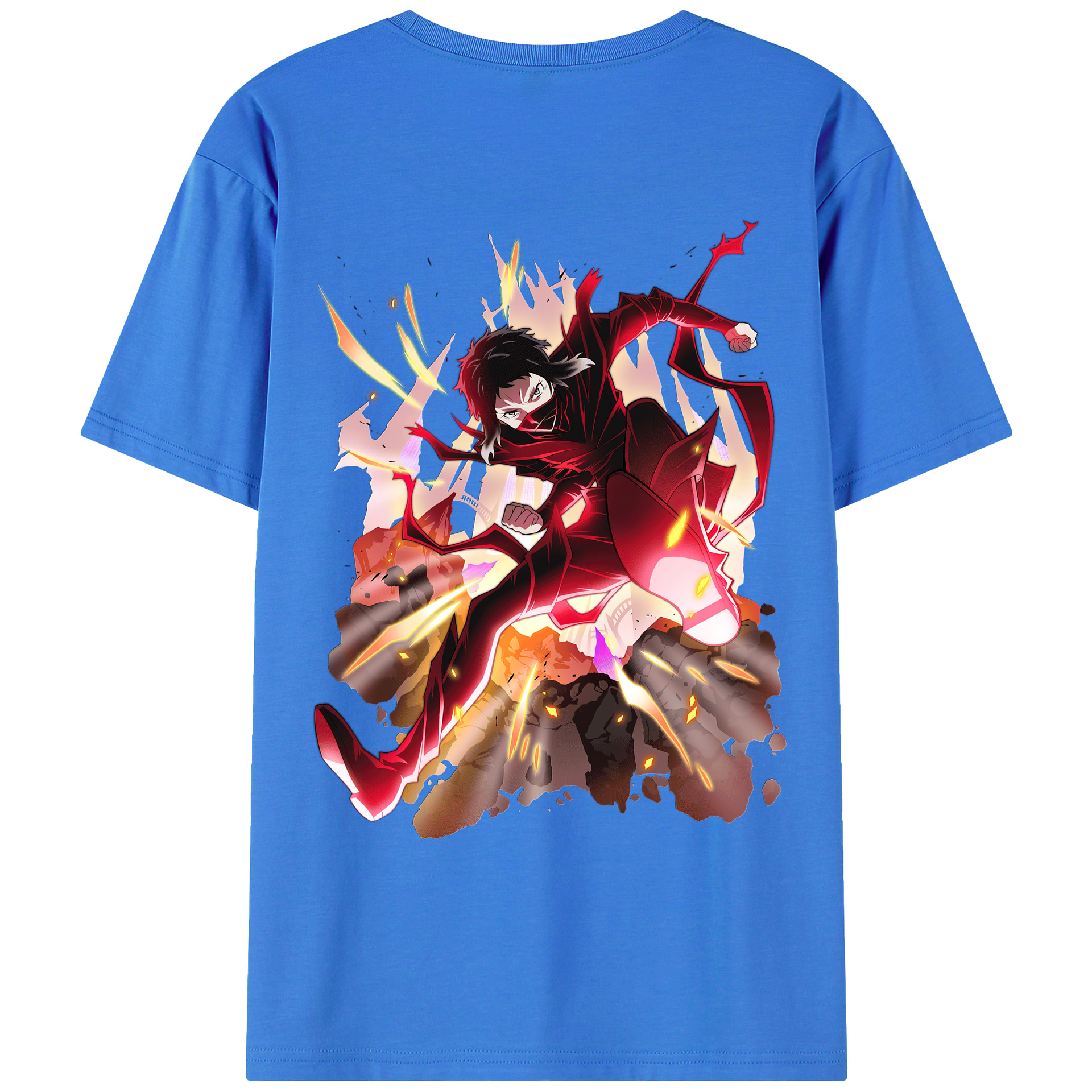 （画像用） 文豪ストレイドッグス Bungo Stray Dogs 綿100％ メンズ半袖Tシャツ（バックプリント） 通気性