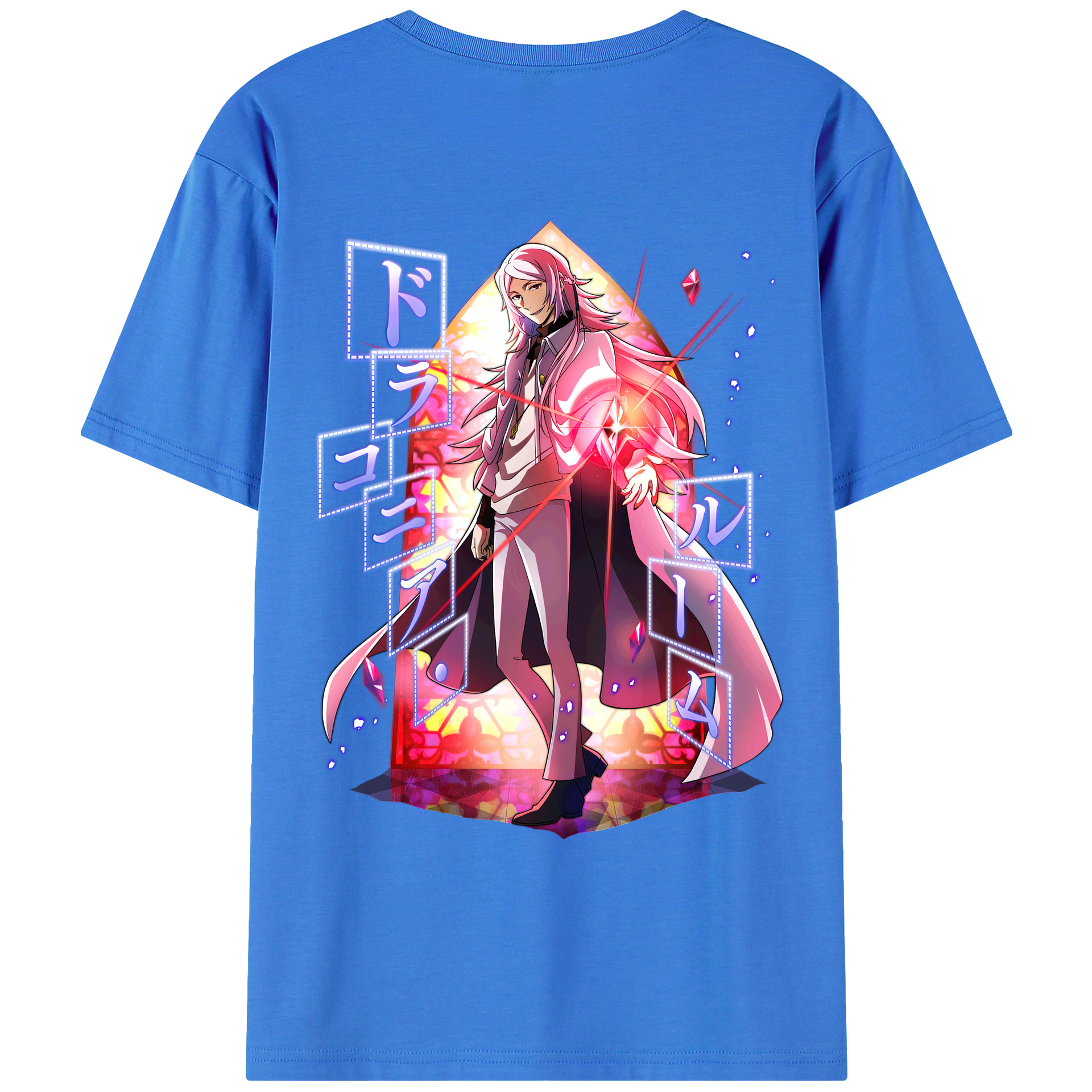 （画像用） 文豪ストレイドッグス Bungo Stray Dogs 綿100％ メンズ半袖Tシャツ（バックプリント） 通気性