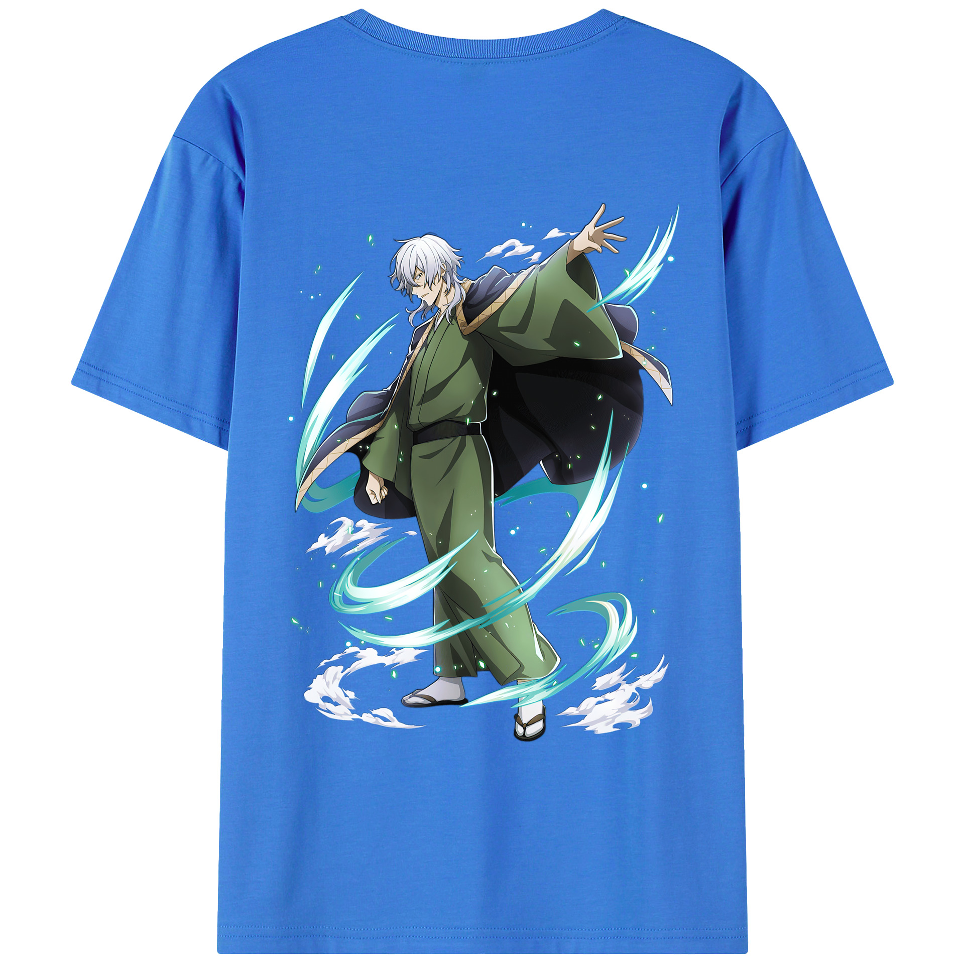 （画像用） 文豪ストレイドッグス Bungo Stray Dogs 綿100％ メンズ半袖Tシャツ（バックプリント） 通気性