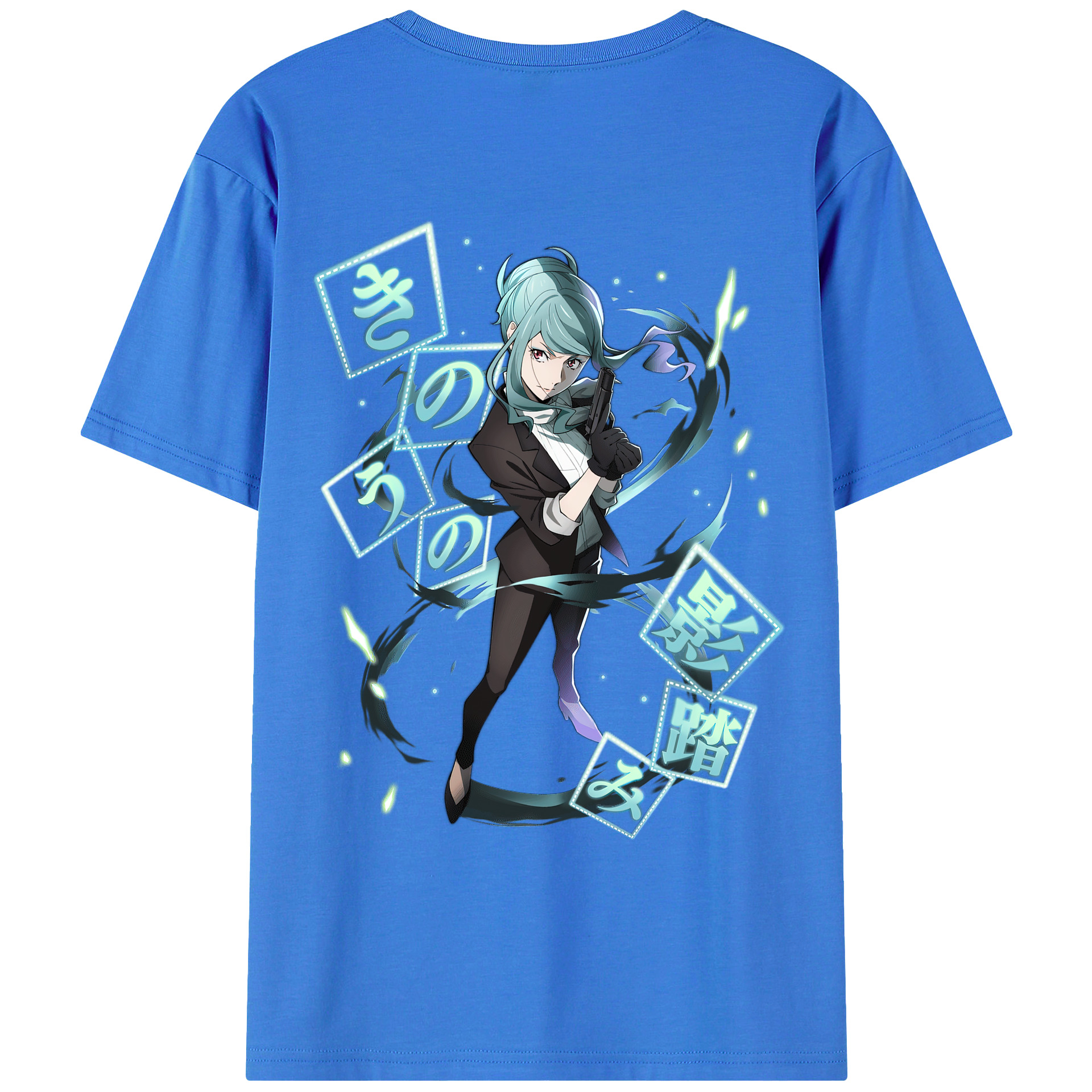 （画像用） 文豪ストレイドッグス Bungo Stray Dogs 綿100％ メンズ半袖Tシャツ（バックプリント） 通気性