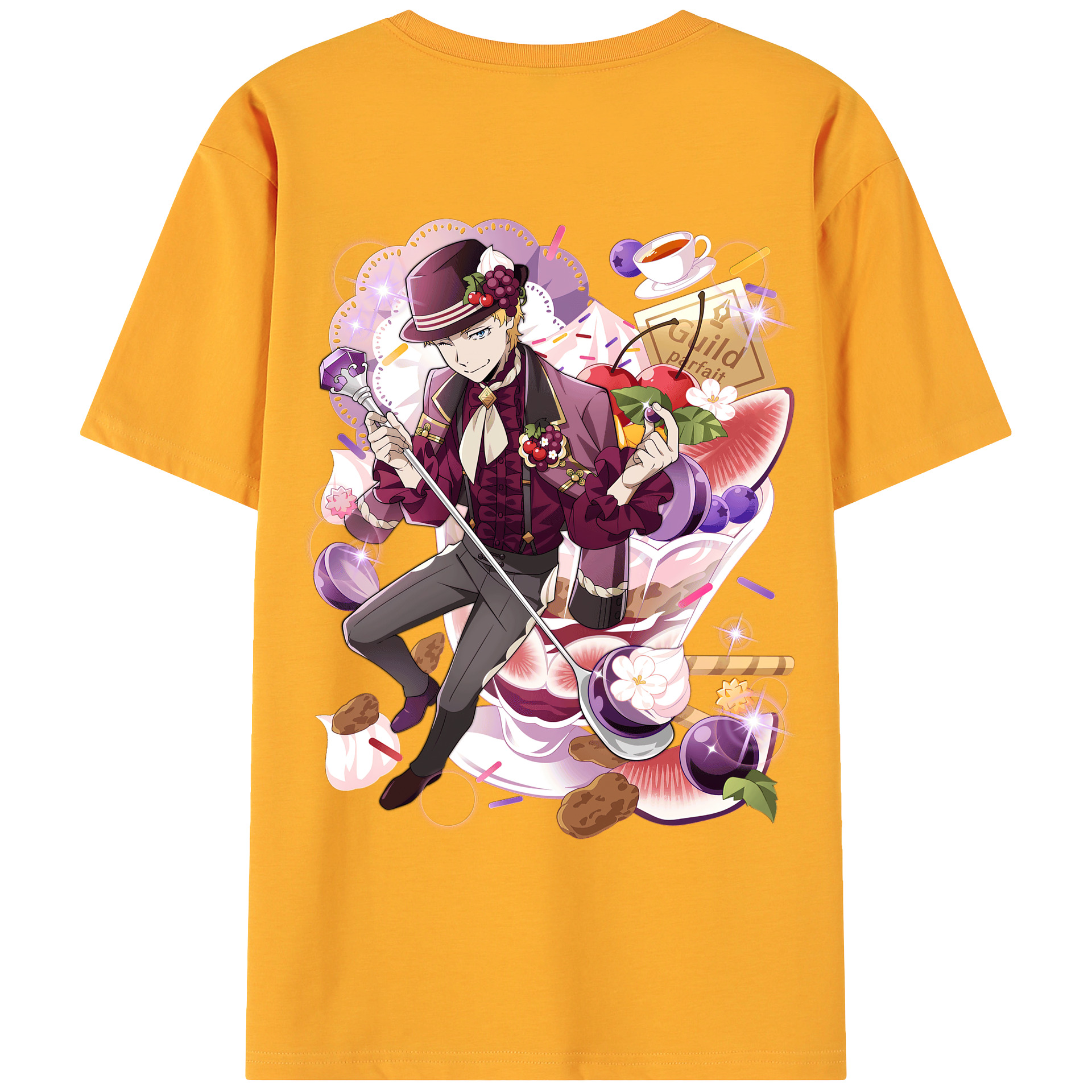 （画像用） 文豪ストレイドッグス Bungo Stray Dogs 綿100％ メンズ半袖Tシャツ（バックプリント） 通気性