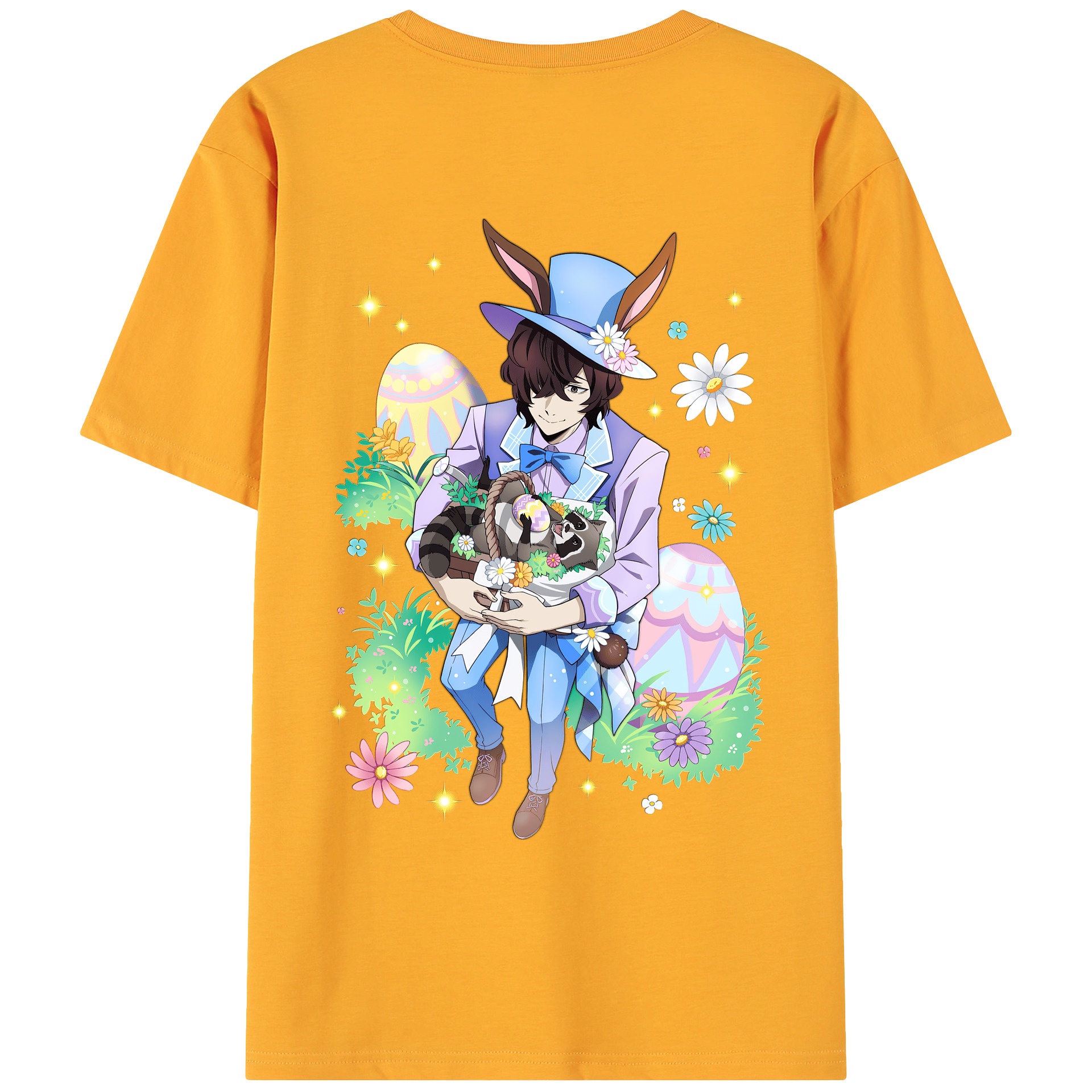 （画像用） 文豪ストレイドッグス Bungo Stray Dogs 綿100％ メンズ半袖Tシャツ（バックプリント） 通気性
