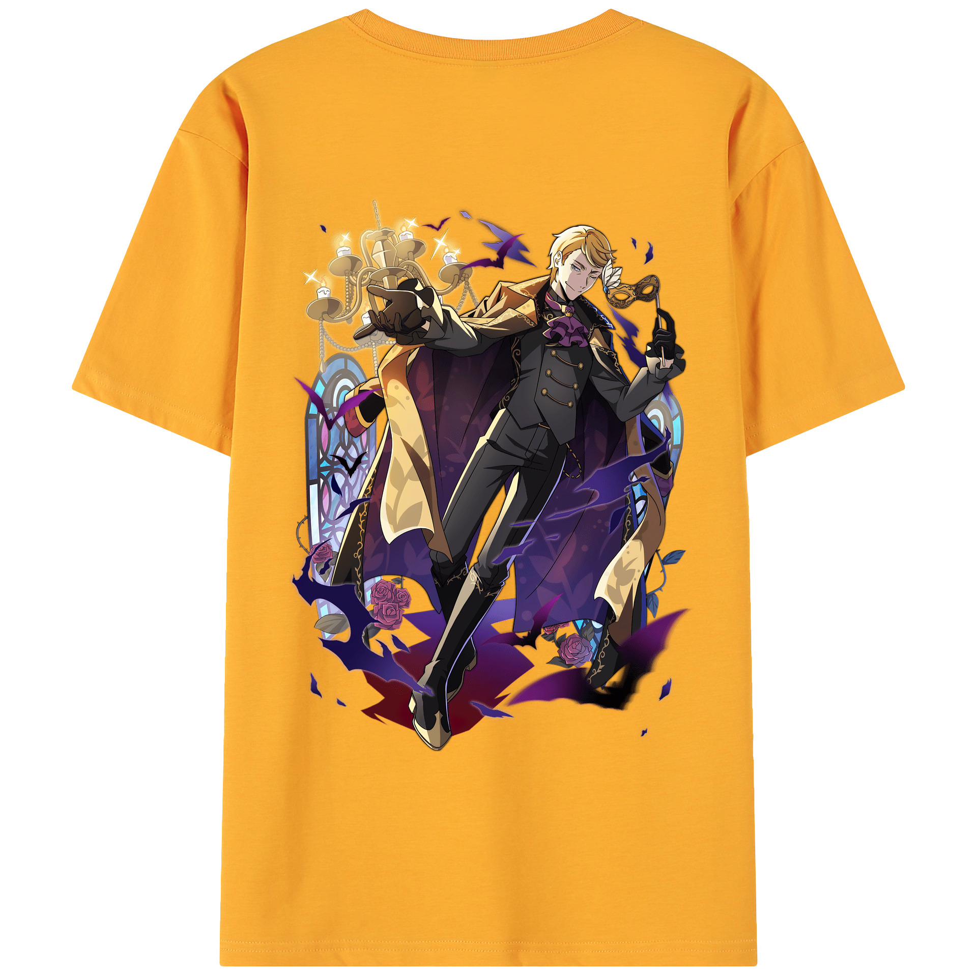（画像用） 文豪ストレイドッグス Bungo Stray Dogs 綿100％ メンズ半袖Tシャツ（バックプリント） 通気性