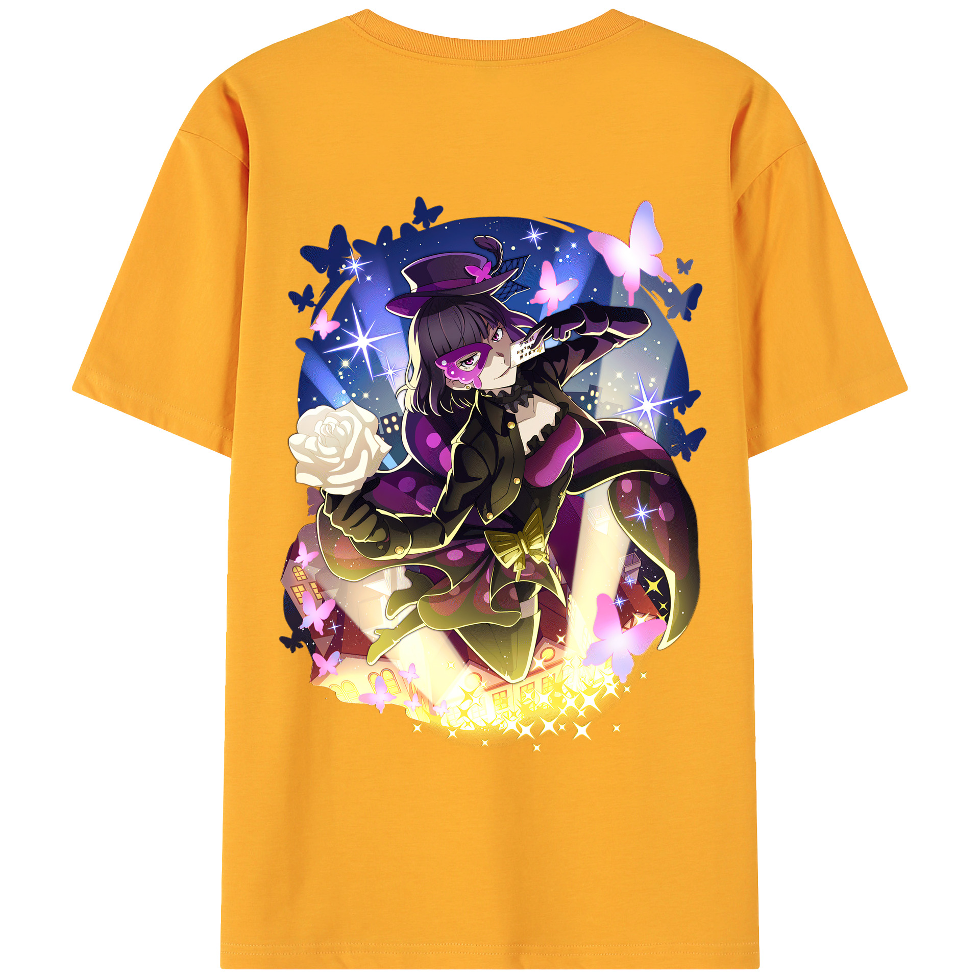 （画像用） 文豪ストレイドッグス Bungo Stray Dogs 綿100％ メンズ半袖Tシャツ（バックプリント） 通気性