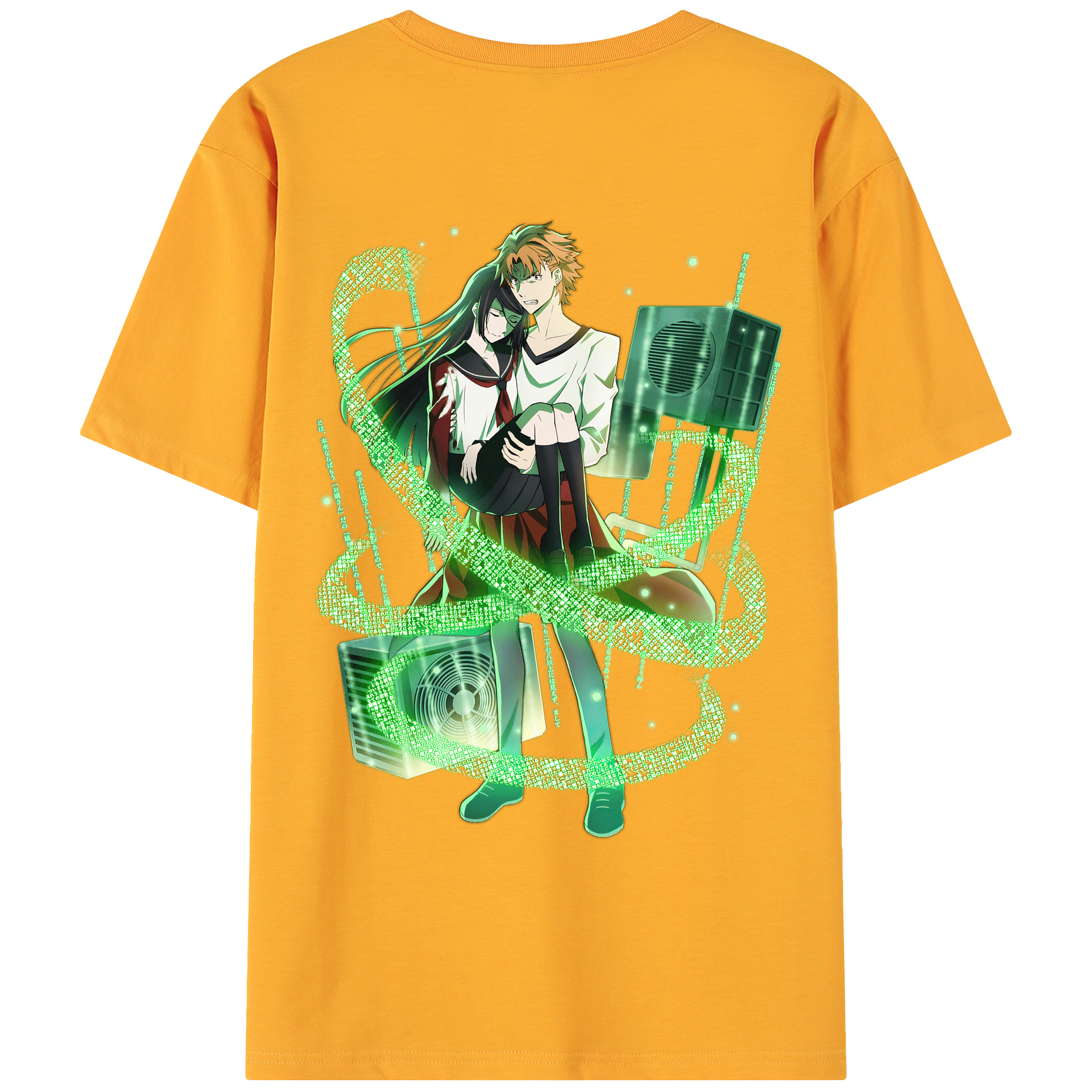 （画像用） 文豪ストレイドッグス Bungo Stray Dogs 綿100％ メンズ半袖Tシャツ（バックプリント） 通気性