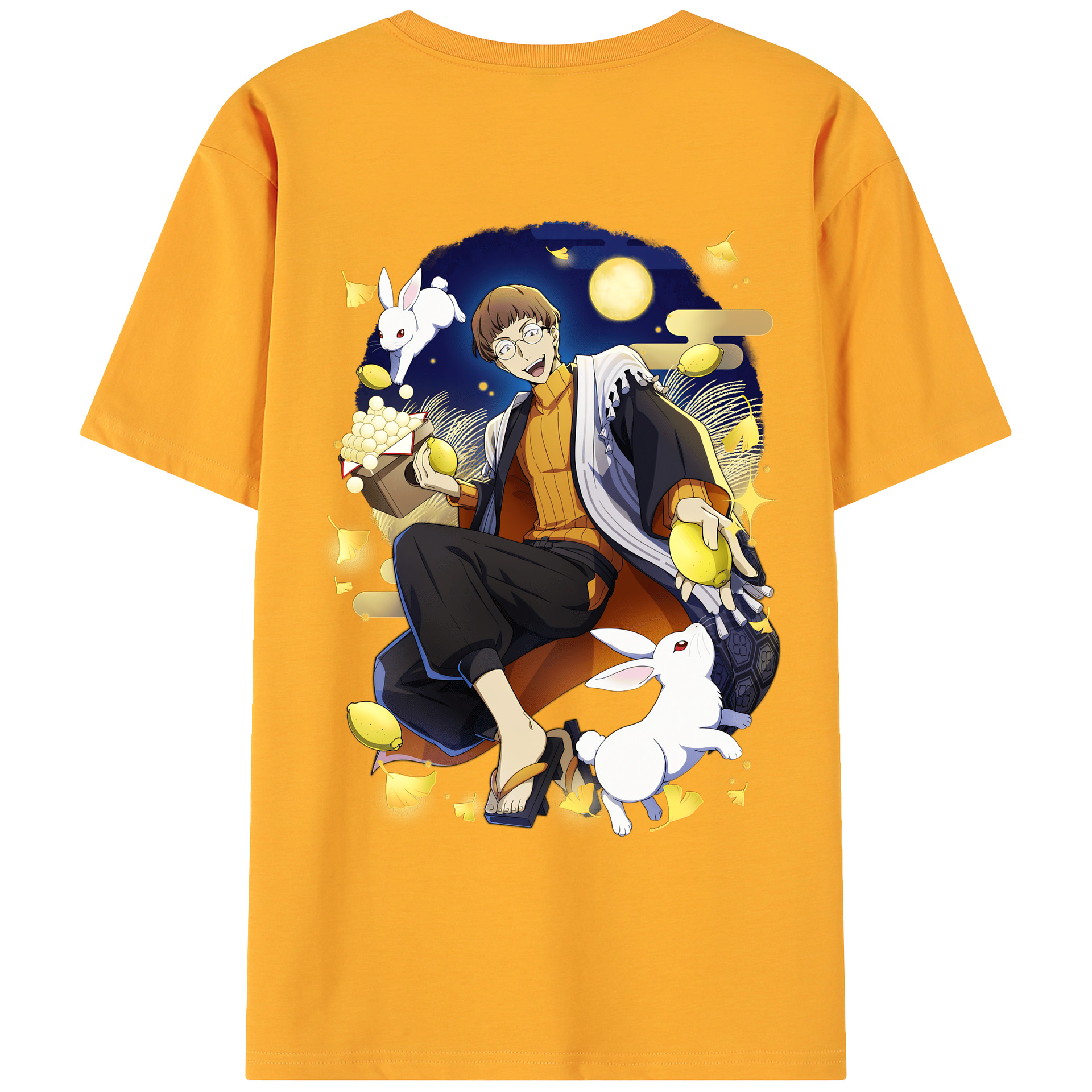 （画像用） 文豪ストレイドッグス Bungo Stray Dogs 綿100％ メンズ半袖Tシャツ（バックプリント） 通気性