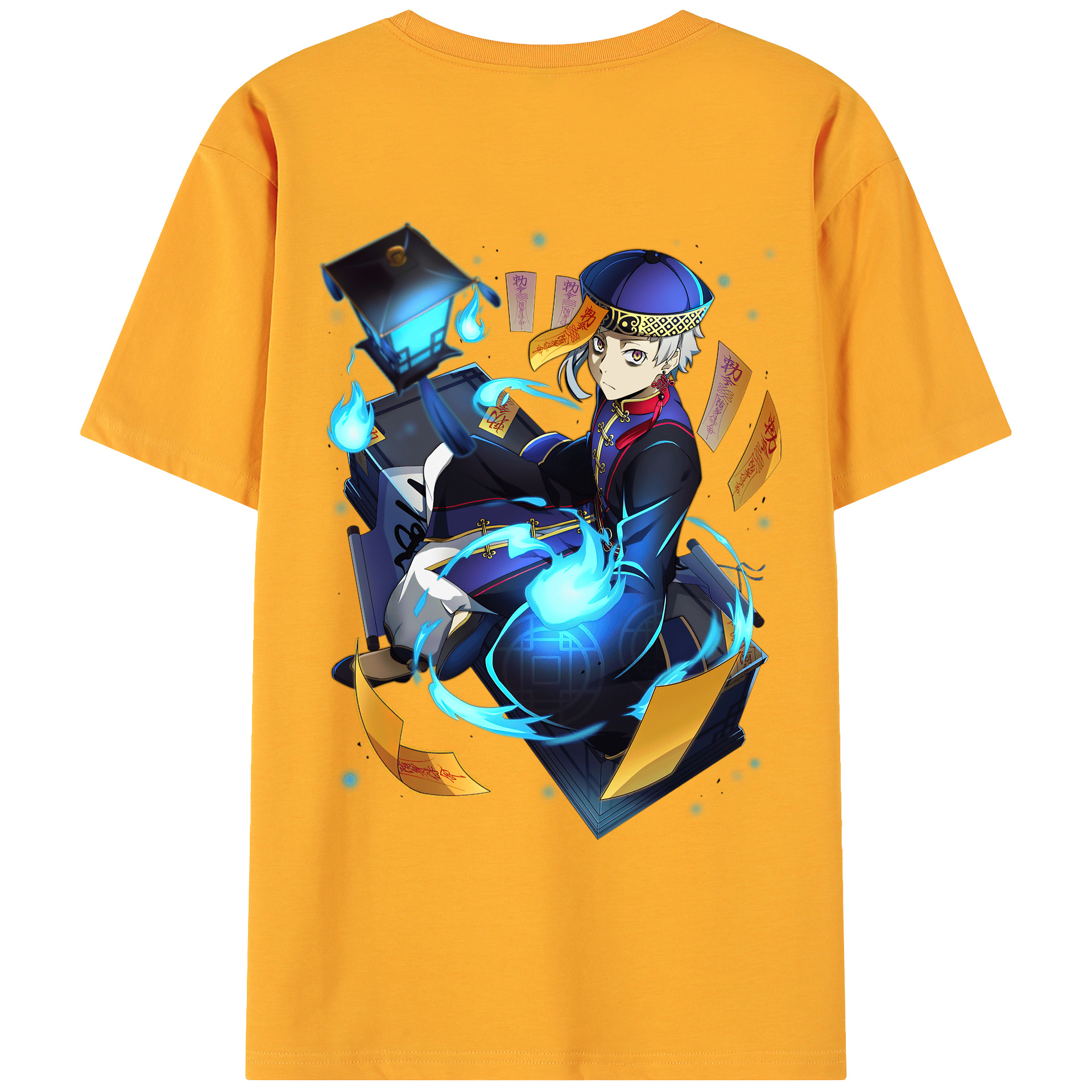 （画像用） 文豪ストレイドッグス Bungo Stray Dogs 綿100％ メンズ半袖Tシャツ（バックプリント） 通気性