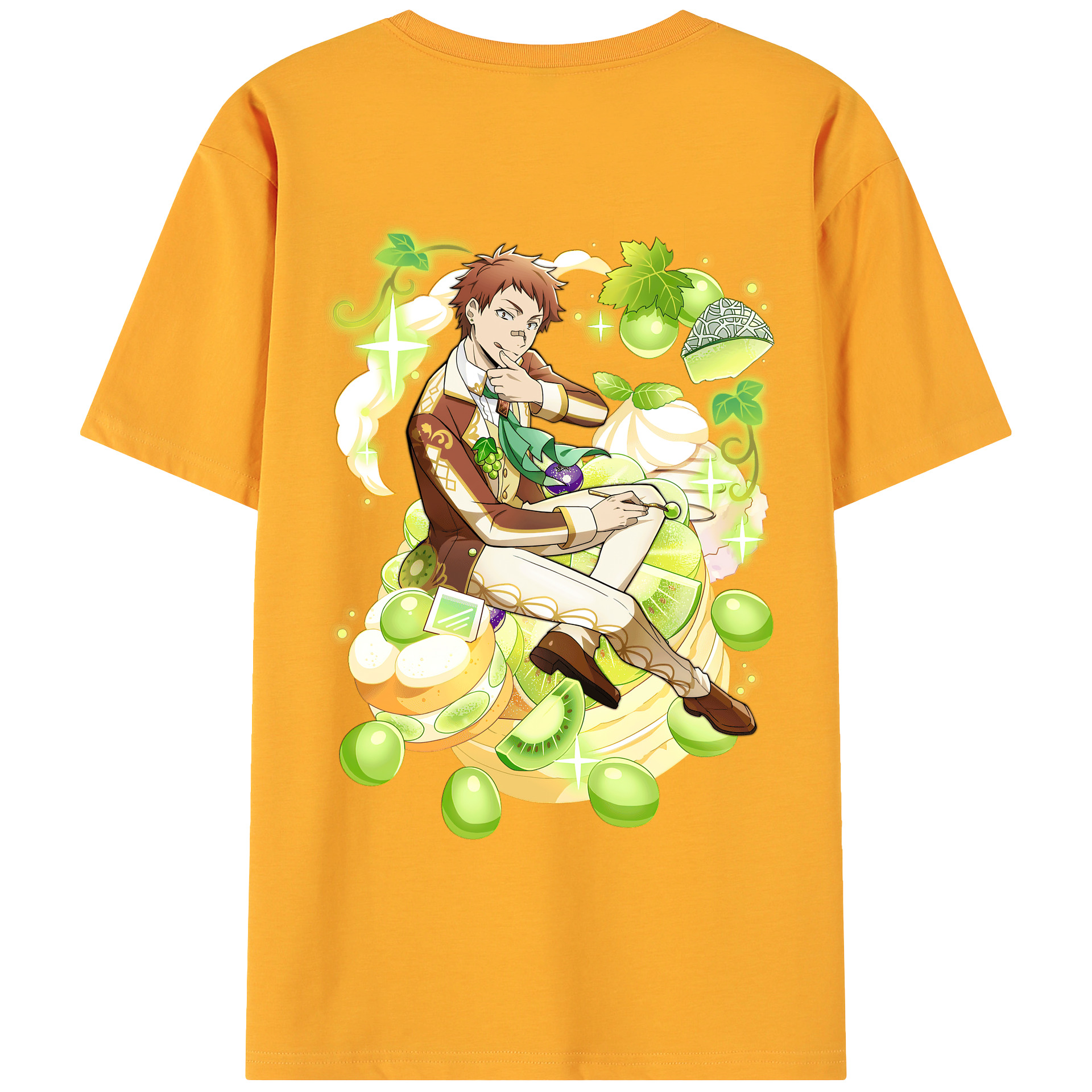 （画像用） 文豪ストレイドッグス Bungo Stray Dogs 綿100％ メンズ半袖Tシャツ（バックプリント） 通気性
