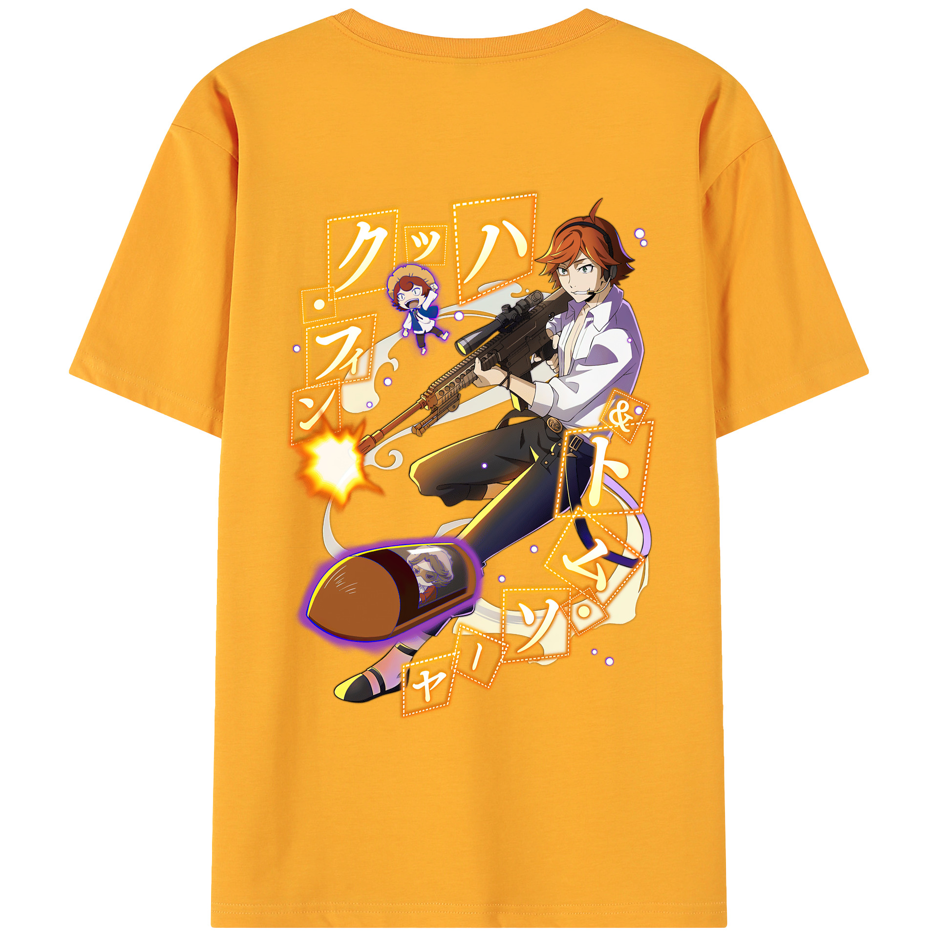 （画像用） 文豪ストレイドッグス Bungo Stray Dogs 綿100％ メンズ半袖Tシャツ（バックプリント） 通気性