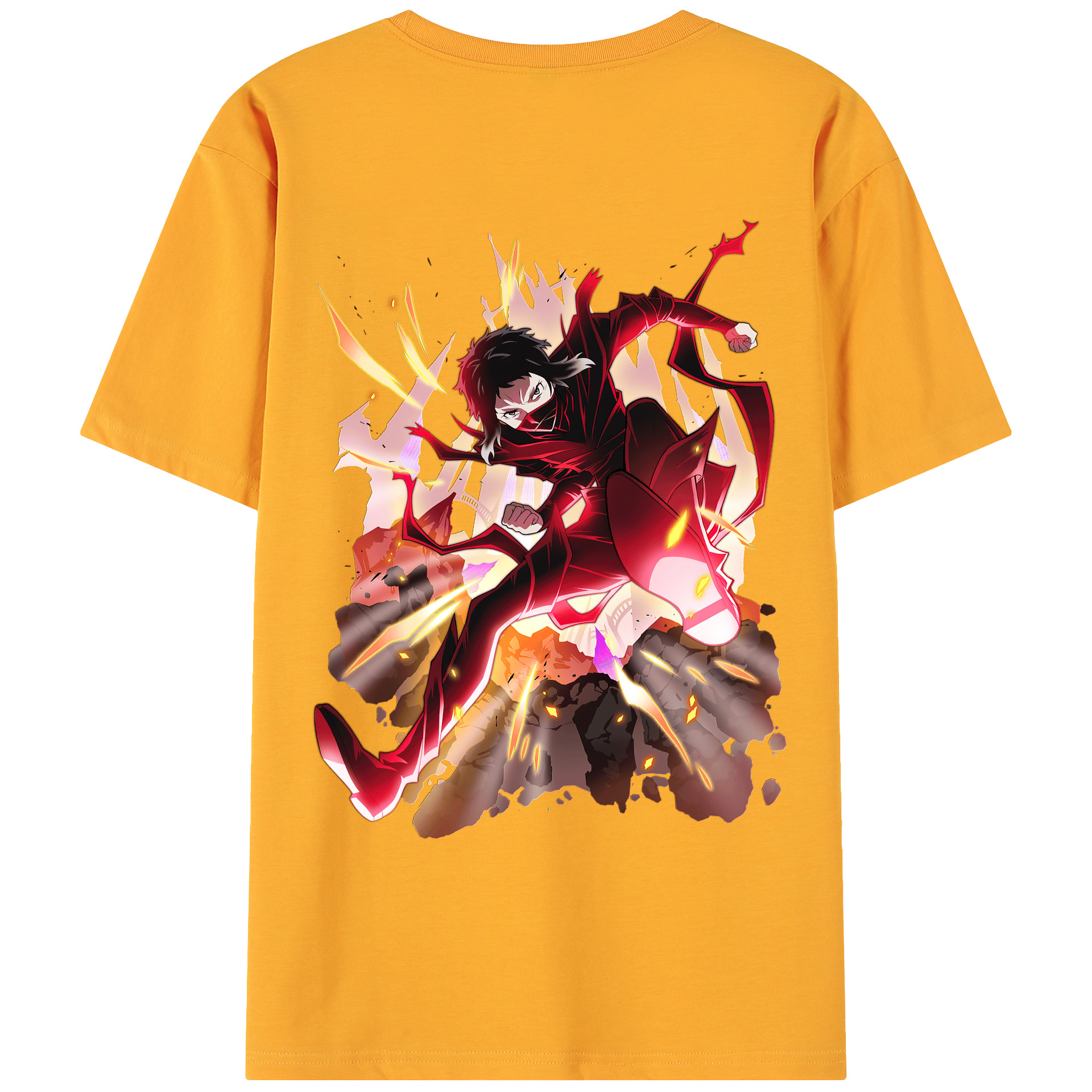 （画像用） 文豪ストレイドッグス Bungo Stray Dogs 綿100％ メンズ半袖Tシャツ（バックプリント） 通気性