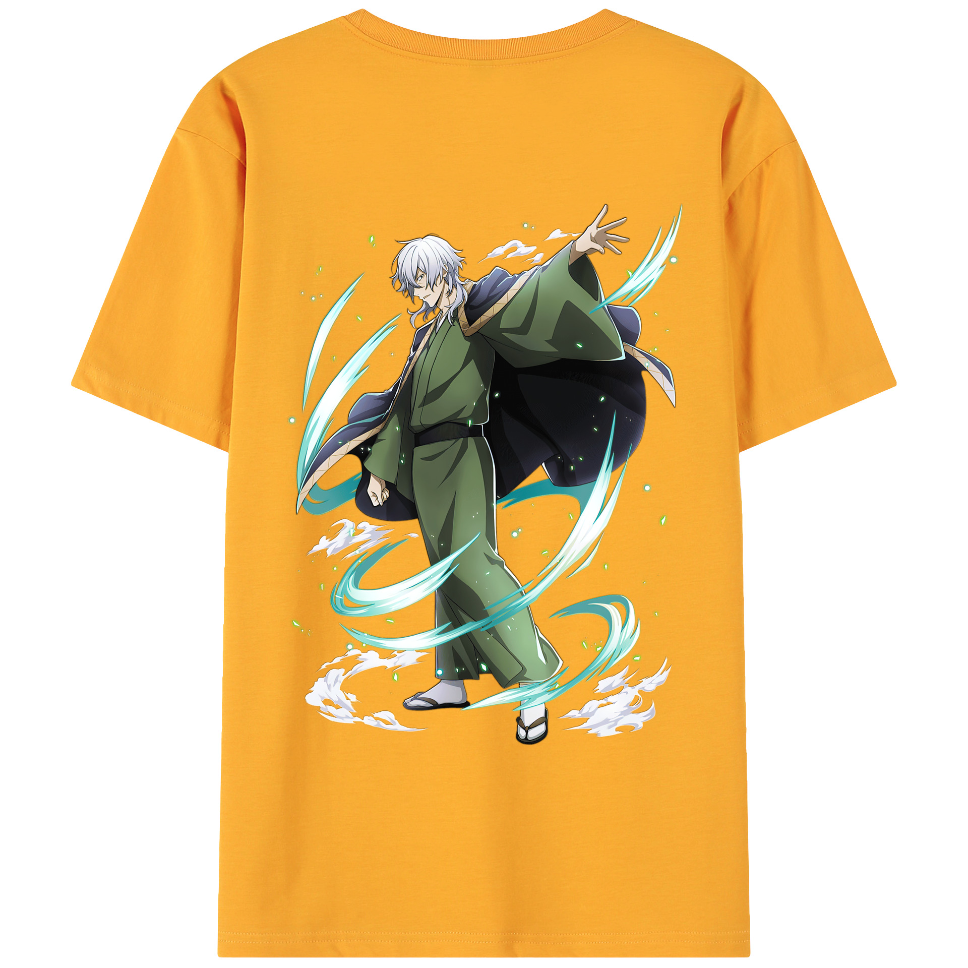 （画像用） 文豪ストレイドッグス Bungo Stray Dogs 綿100％ メンズ半袖Tシャツ（バックプリント） 通気性