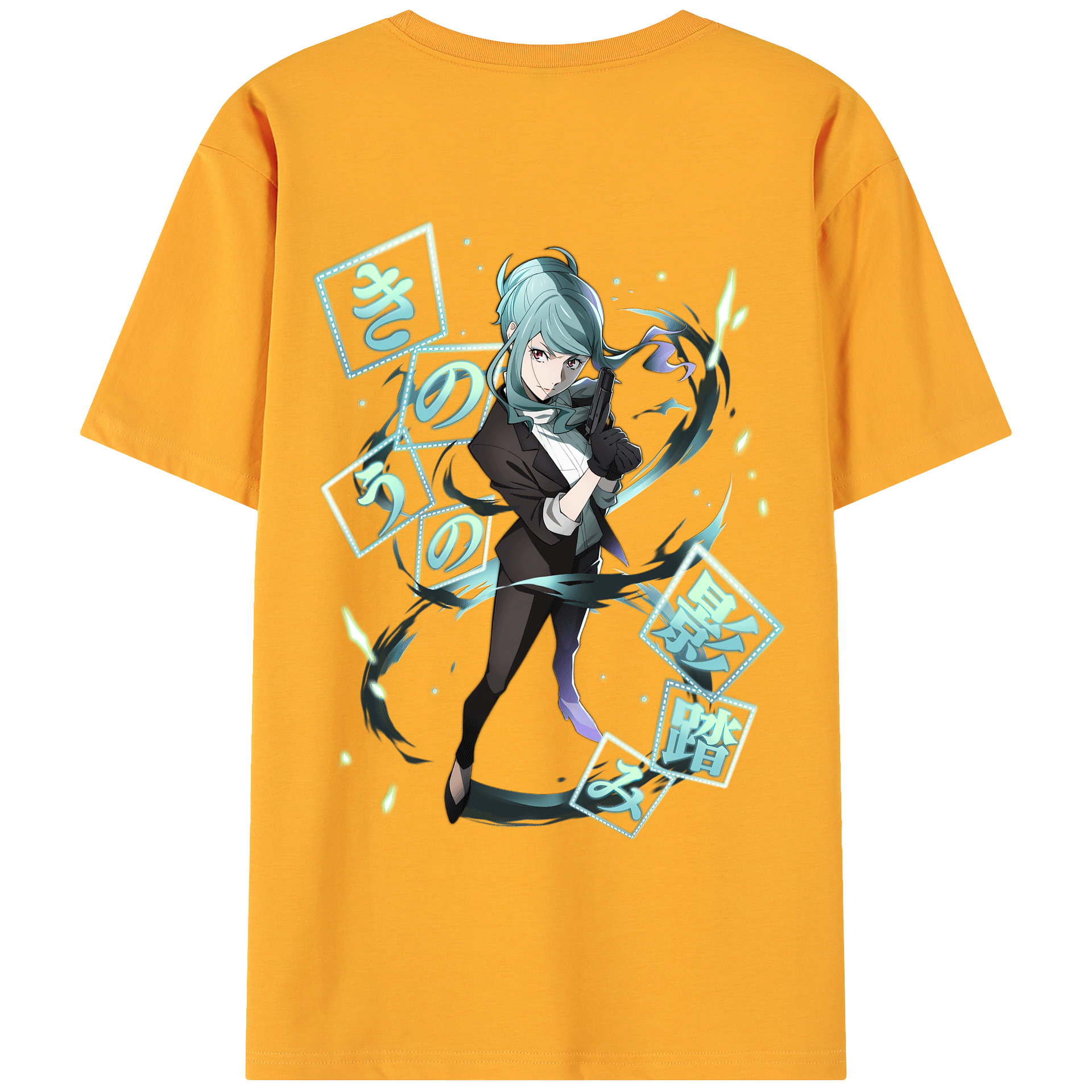 （画像用） 文豪ストレイドッグス Bungo Stray Dogs 綿100％ メンズ半袖Tシャツ（バックプリント） 通気性