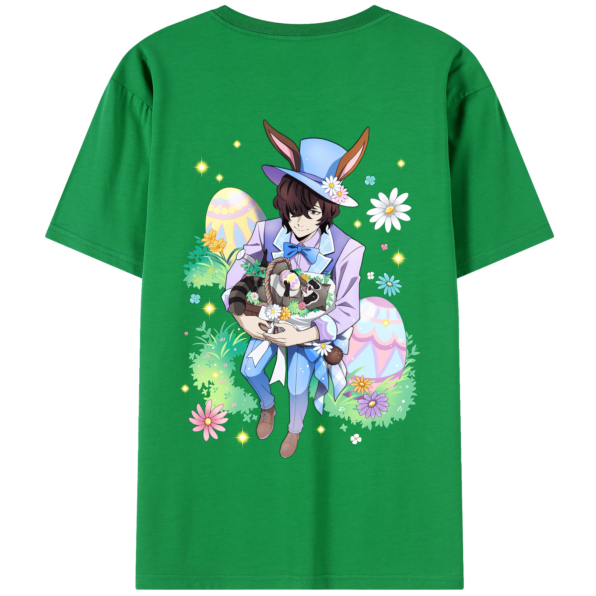（画像用） 文豪ストレイドッグス Bungo Stray Dogs 綿100％ メンズ半袖Tシャツ（バックプリント） 通気性