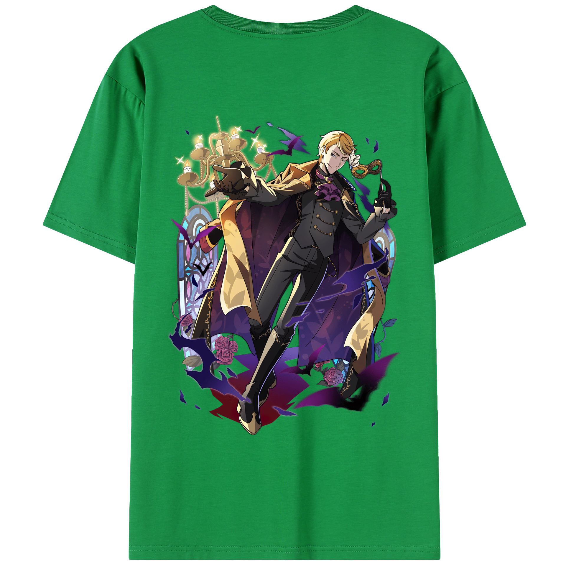 （画像用） 文豪ストレイドッグス Bungo Stray Dogs 綿100％ メンズ半袖Tシャツ（バックプリント） 通気性