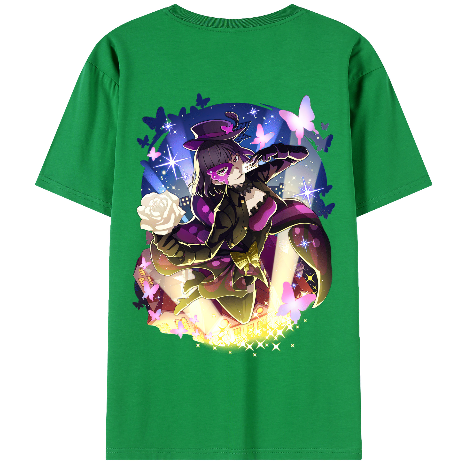 （画像用） 文豪ストレイドッグス Bungo Stray Dogs 綿100％ メンズ半袖Tシャツ（バックプリント） 通気性