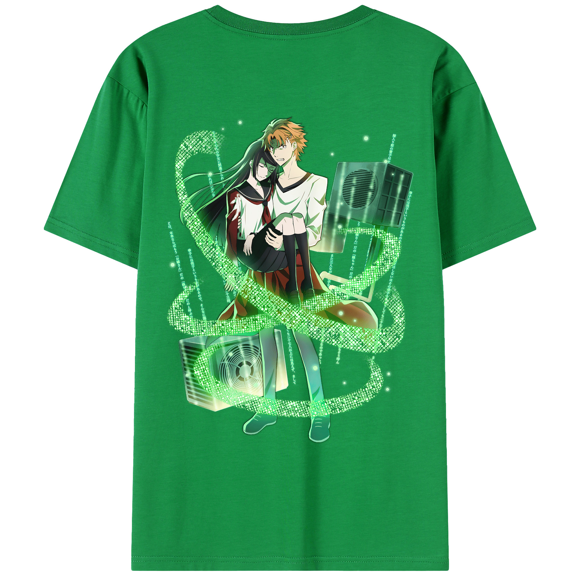 （画像用） 文豪ストレイドッグス Bungo Stray Dogs 綿100％ メンズ半袖Tシャツ（バックプリント） 通気性