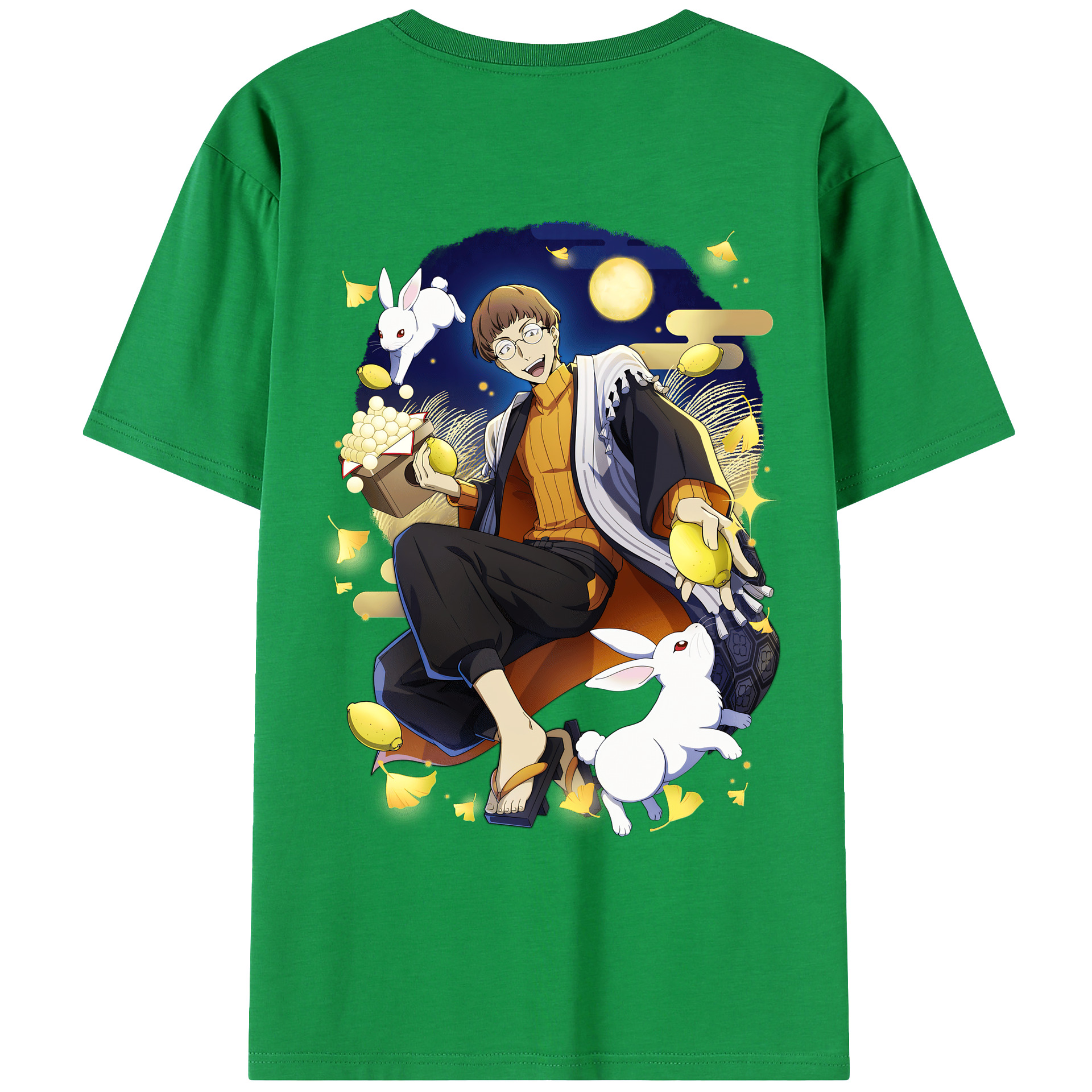 （画像用） 文豪ストレイドッグス Bungo Stray Dogs 綿100％ メンズ半袖Tシャツ（バックプリント） 通気性