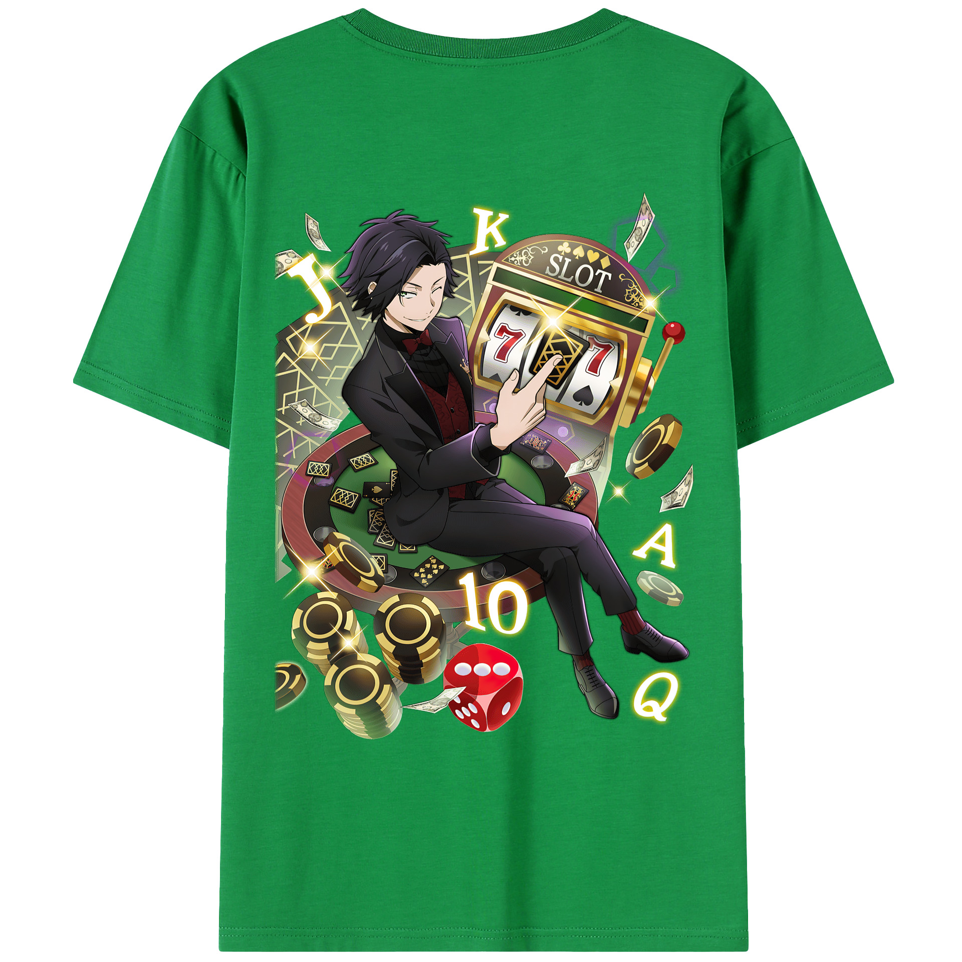 （画像用） 文豪ストレイドッグス Bungo Stray Dogs 綿100％ メンズ半袖Tシャツ（バックプリント） 通気性
