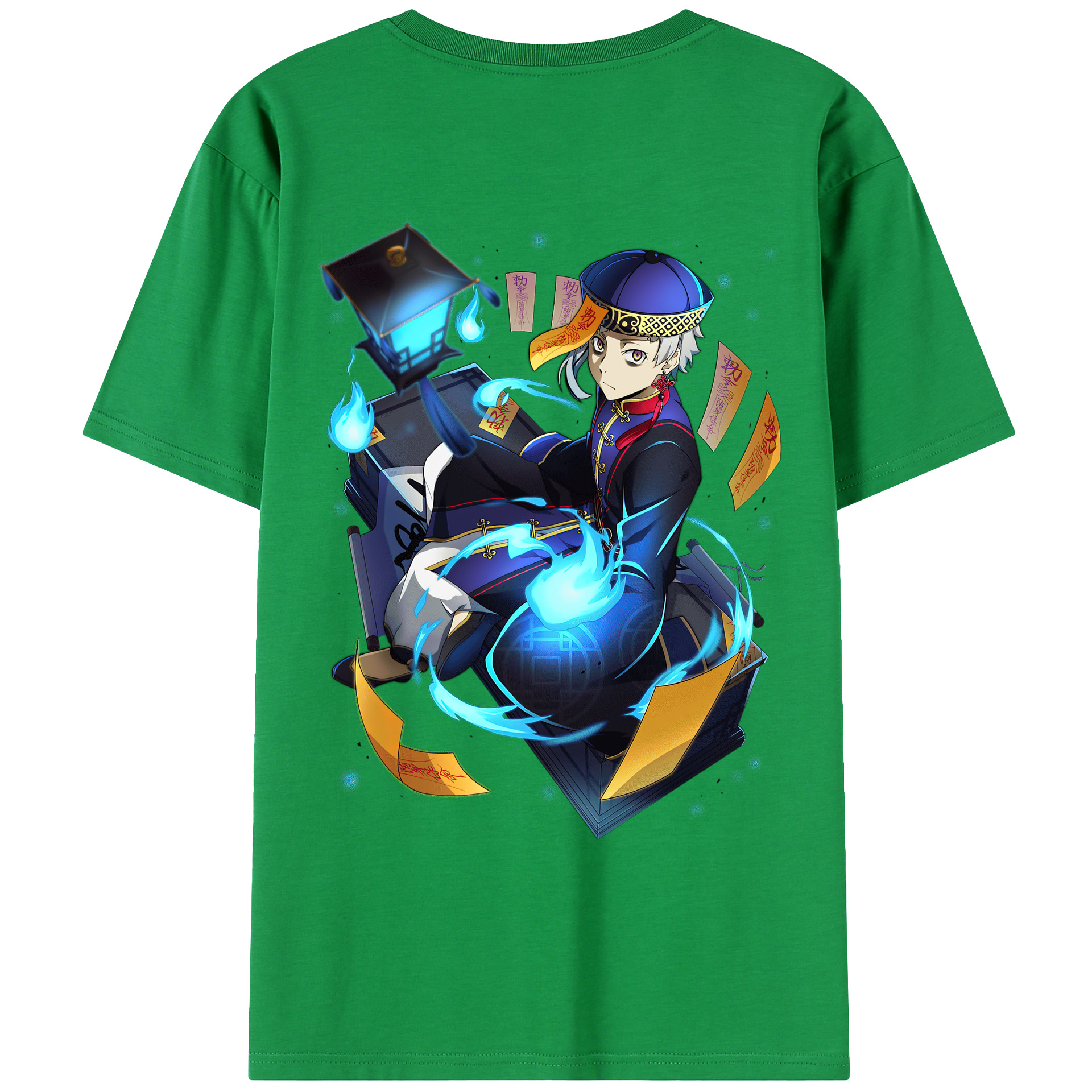 （画像用） 文豪ストレイドッグス Bungo Stray Dogs 綿100％ メンズ半袖Tシャツ（バックプリント） 通気性