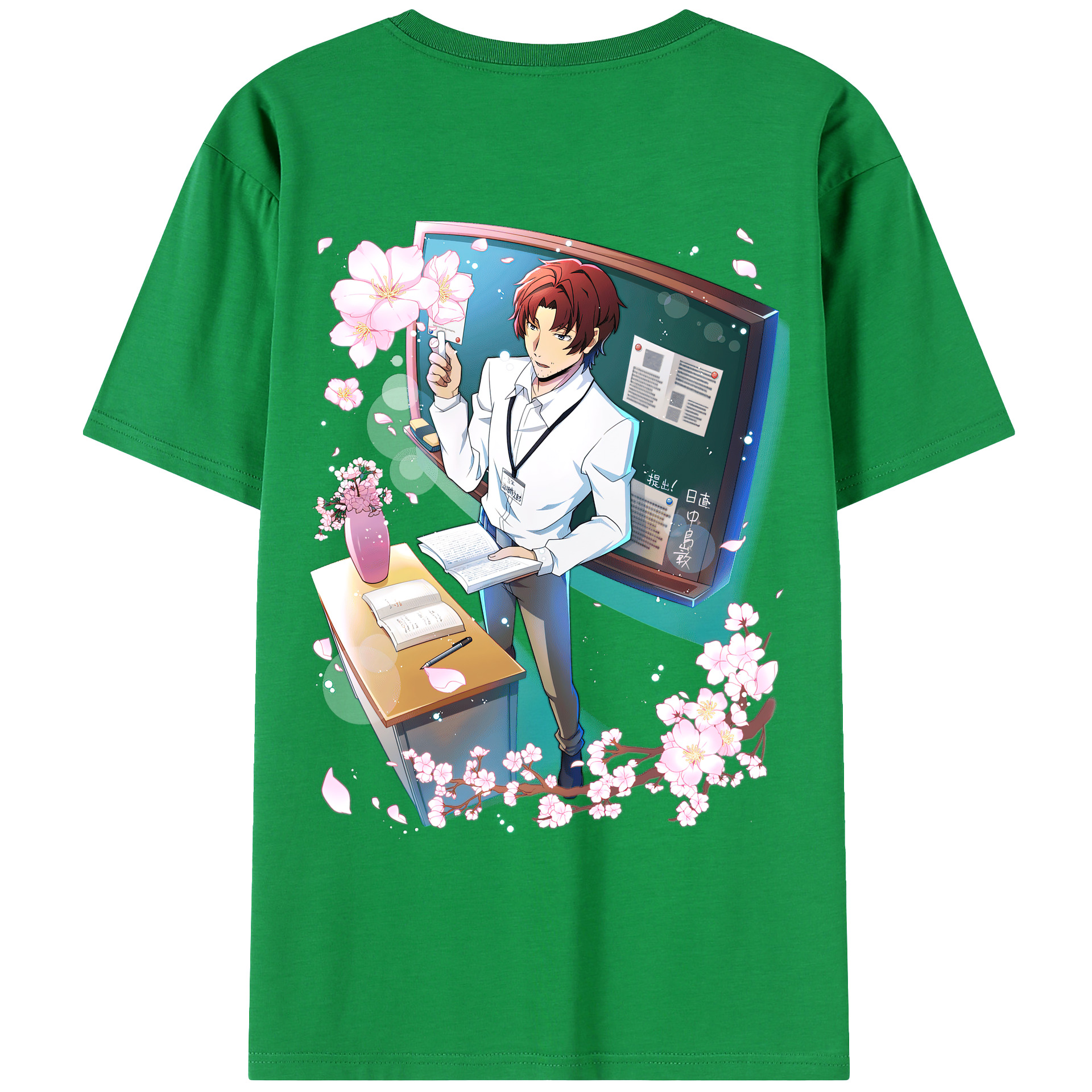 （画像用） 文豪ストレイドッグス Bungo Stray Dogs 綿100％ メンズ半袖Tシャツ（バックプリント） 通気性