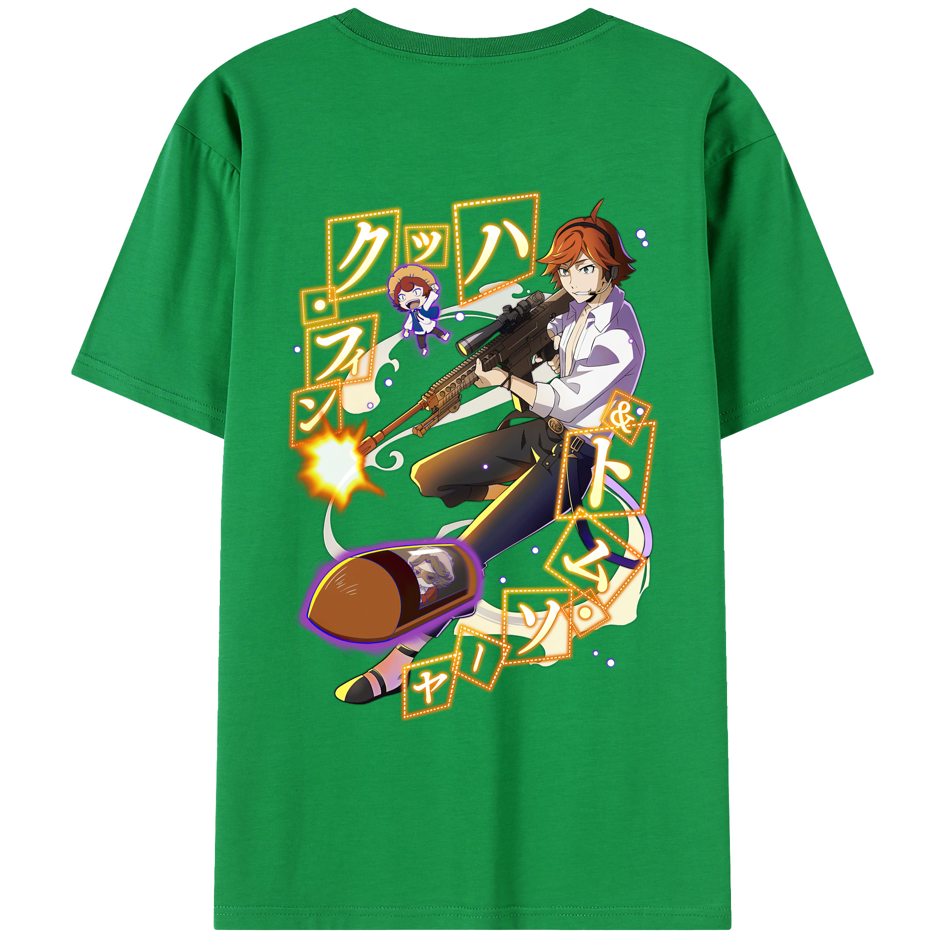 （画像用） 文豪ストレイドッグス Bungo Stray Dogs 綿100％ メンズ半袖Tシャツ（バックプリント） 通気性