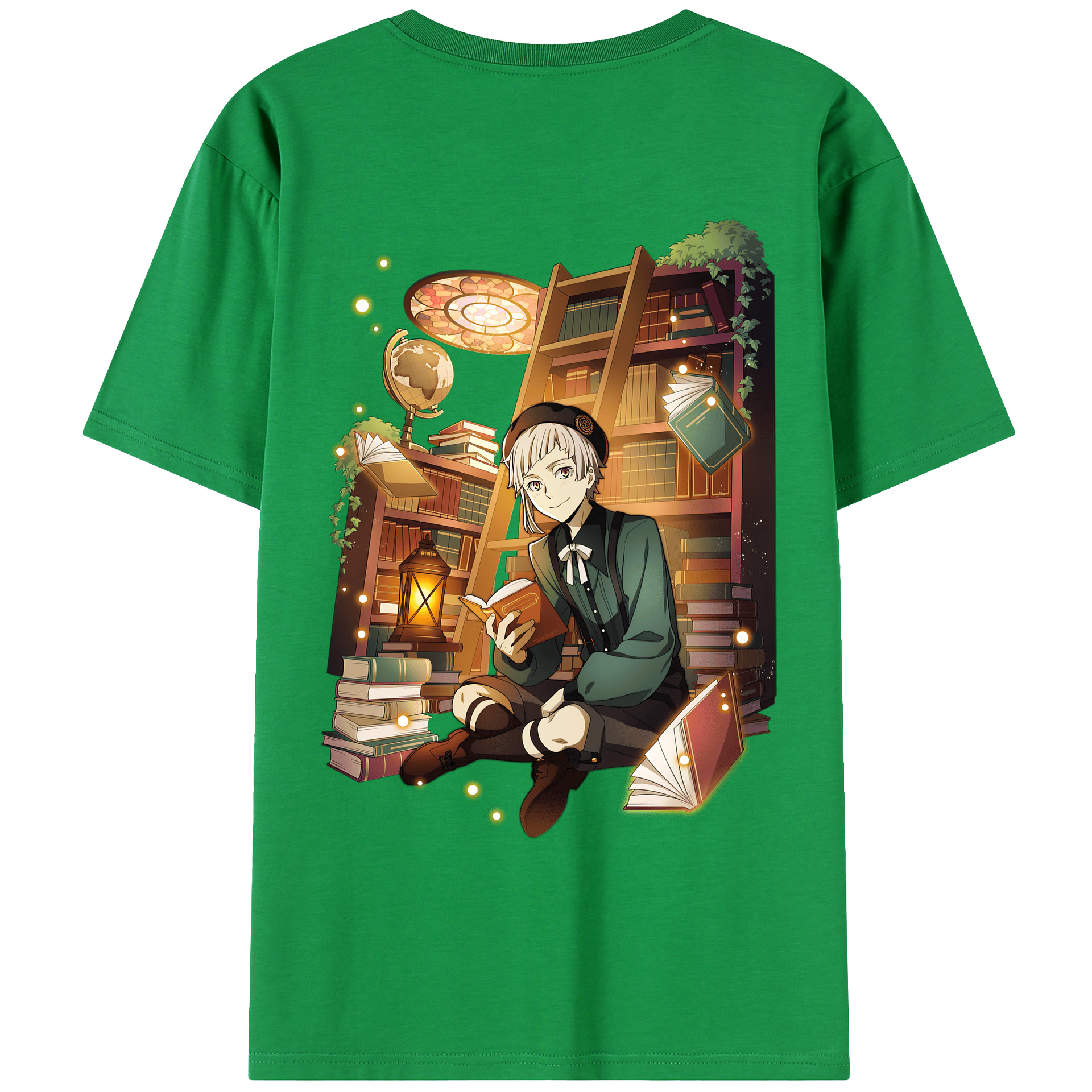 （画像用） 文豪ストレイドッグス Bungo Stray Dogs 綿100％ メンズ半袖Tシャツ（バックプリント） 通気性