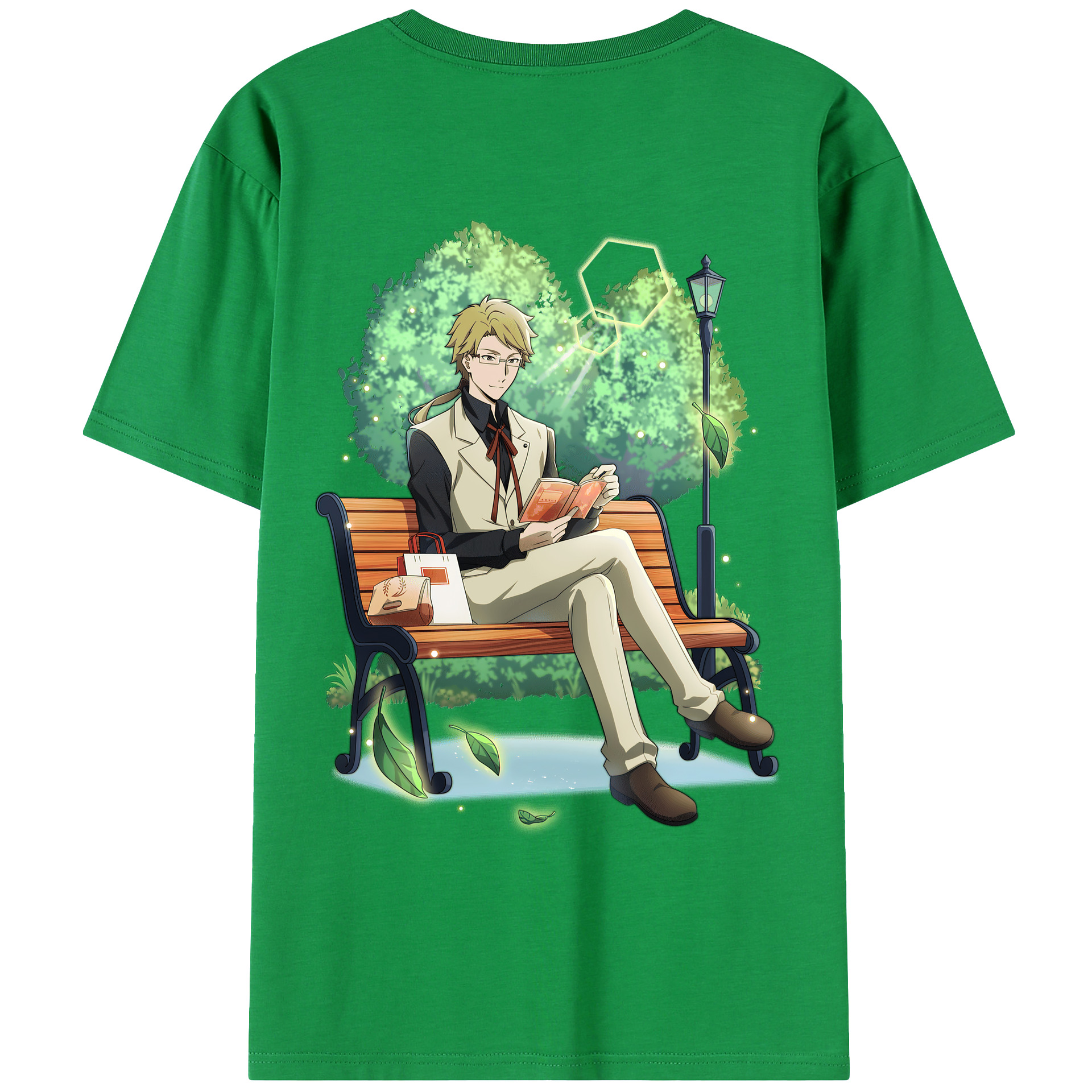 （画像用） 文豪ストレイドッグス Bungo Stray Dogs 綿100％ メンズ半袖Tシャツ（バックプリント） 通気性
