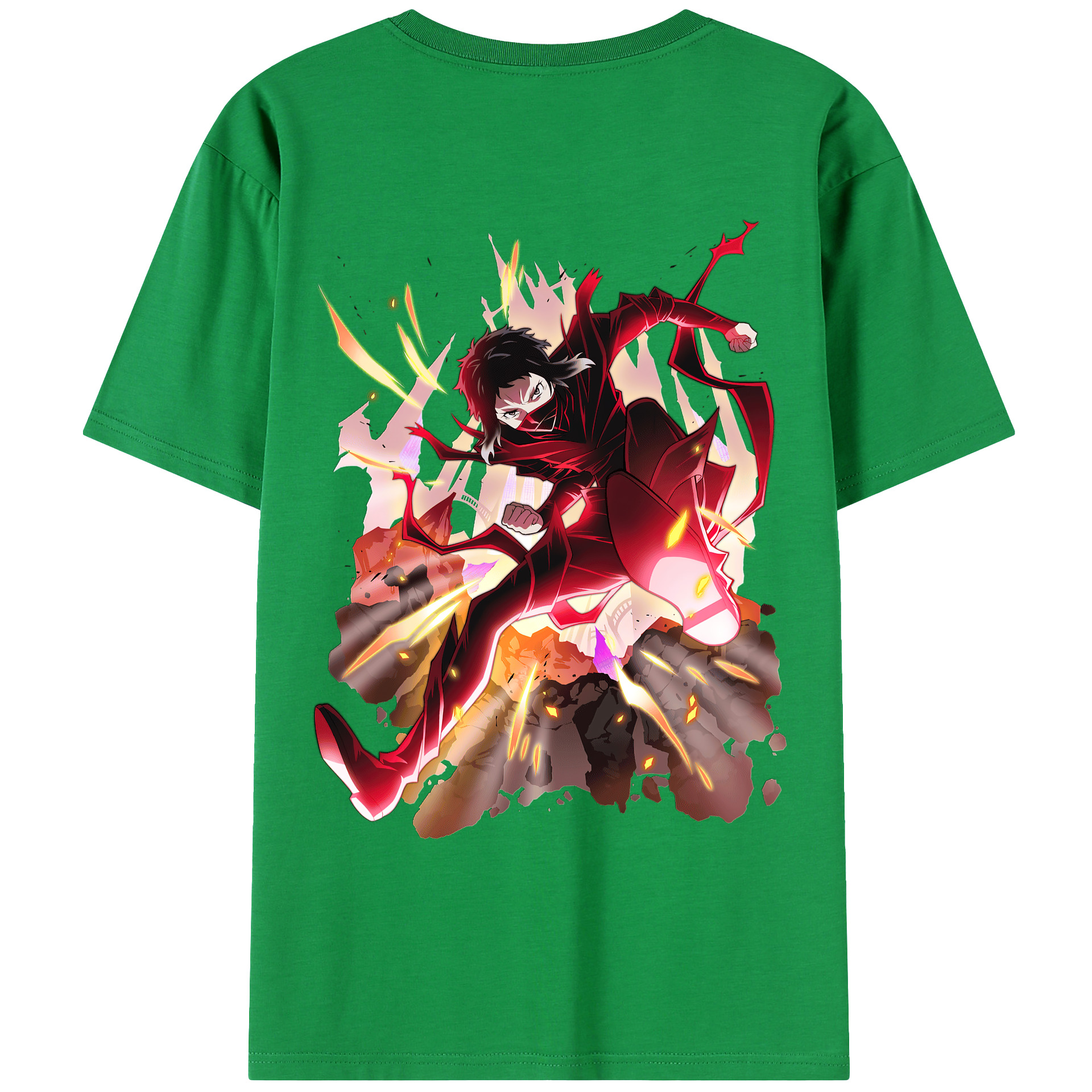 （画像用） 文豪ストレイドッグス Bungo Stray Dogs 綿100％ メンズ半袖Tシャツ（バックプリント） 通気性