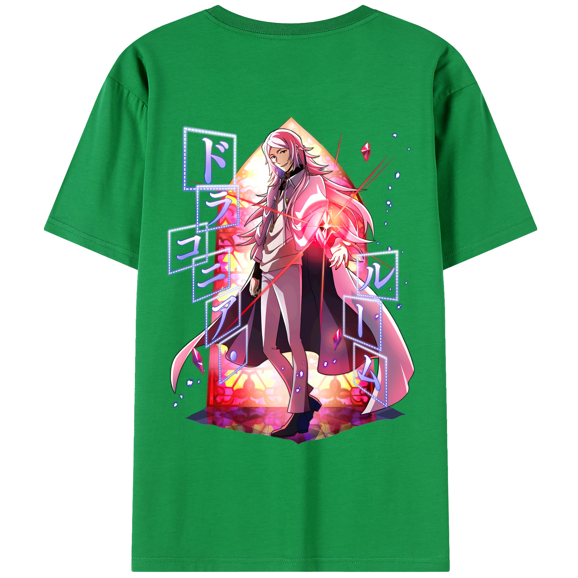 （画像用） 文豪ストレイドッグス Bungo Stray Dogs 綿100％ メンズ半袖Tシャツ（バックプリント） 通気性